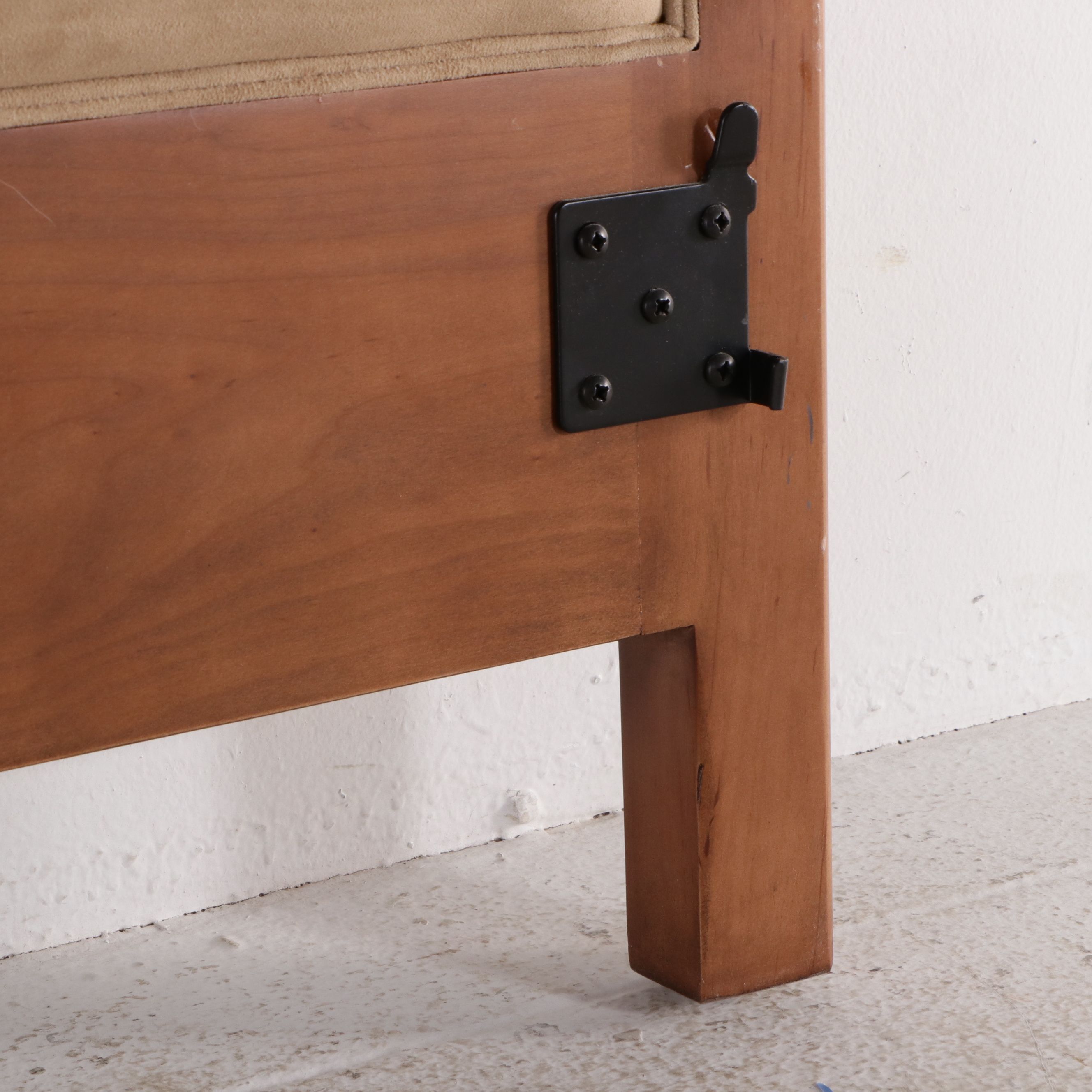 Vanguard Furniture Contemporary Wood and Suede Headboard