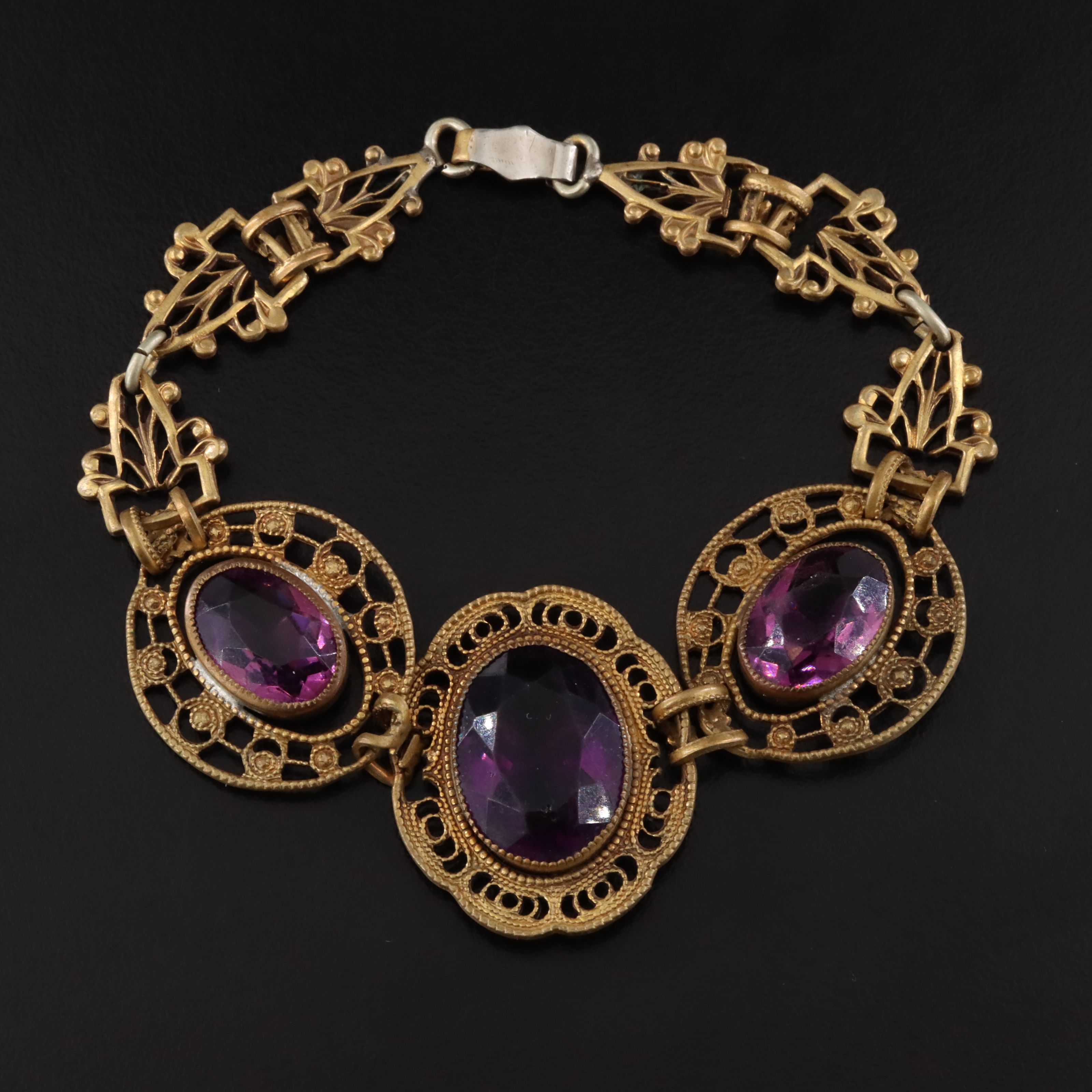 1940s Glass Necklace and Bracelet