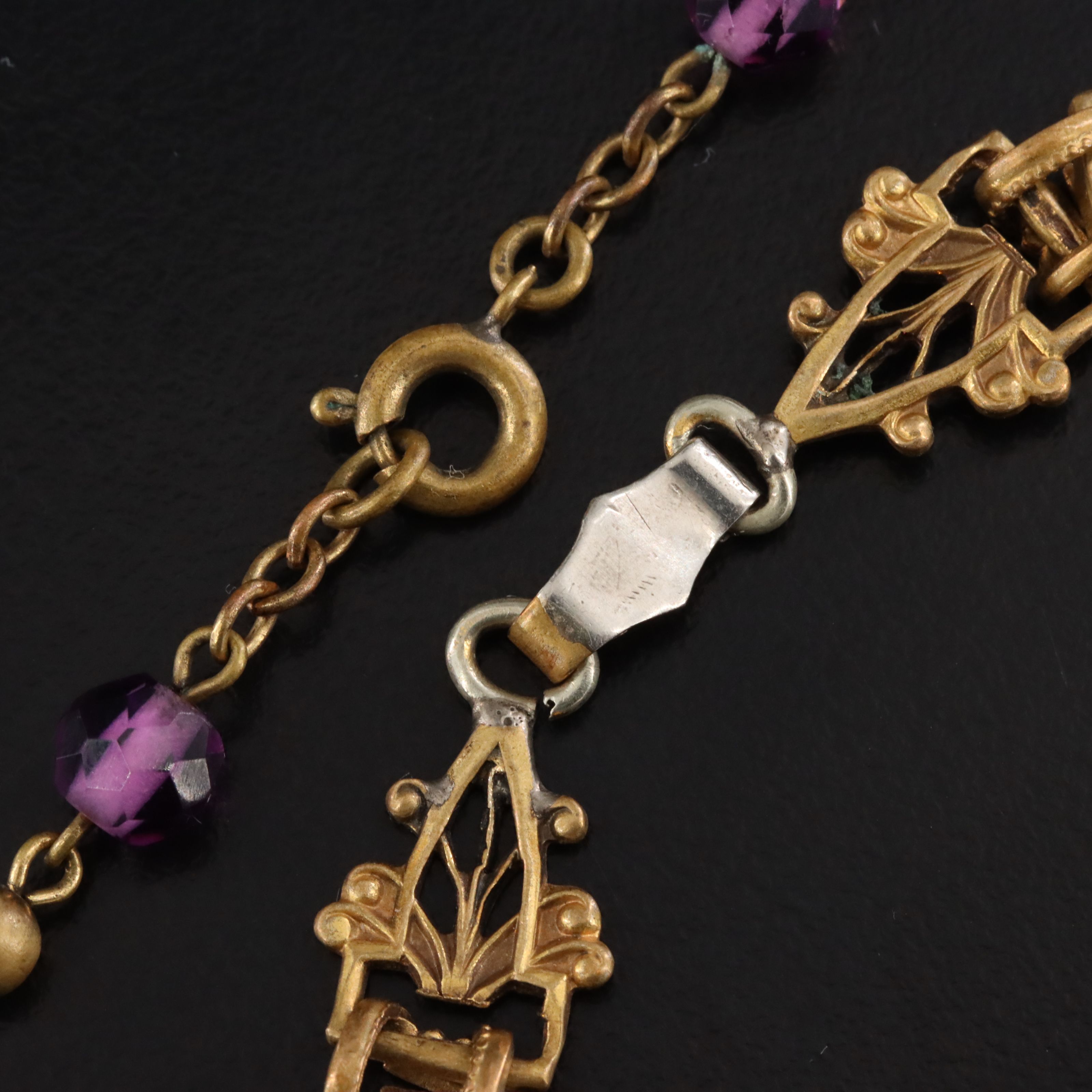 1940s Glass Necklace and Bracelet