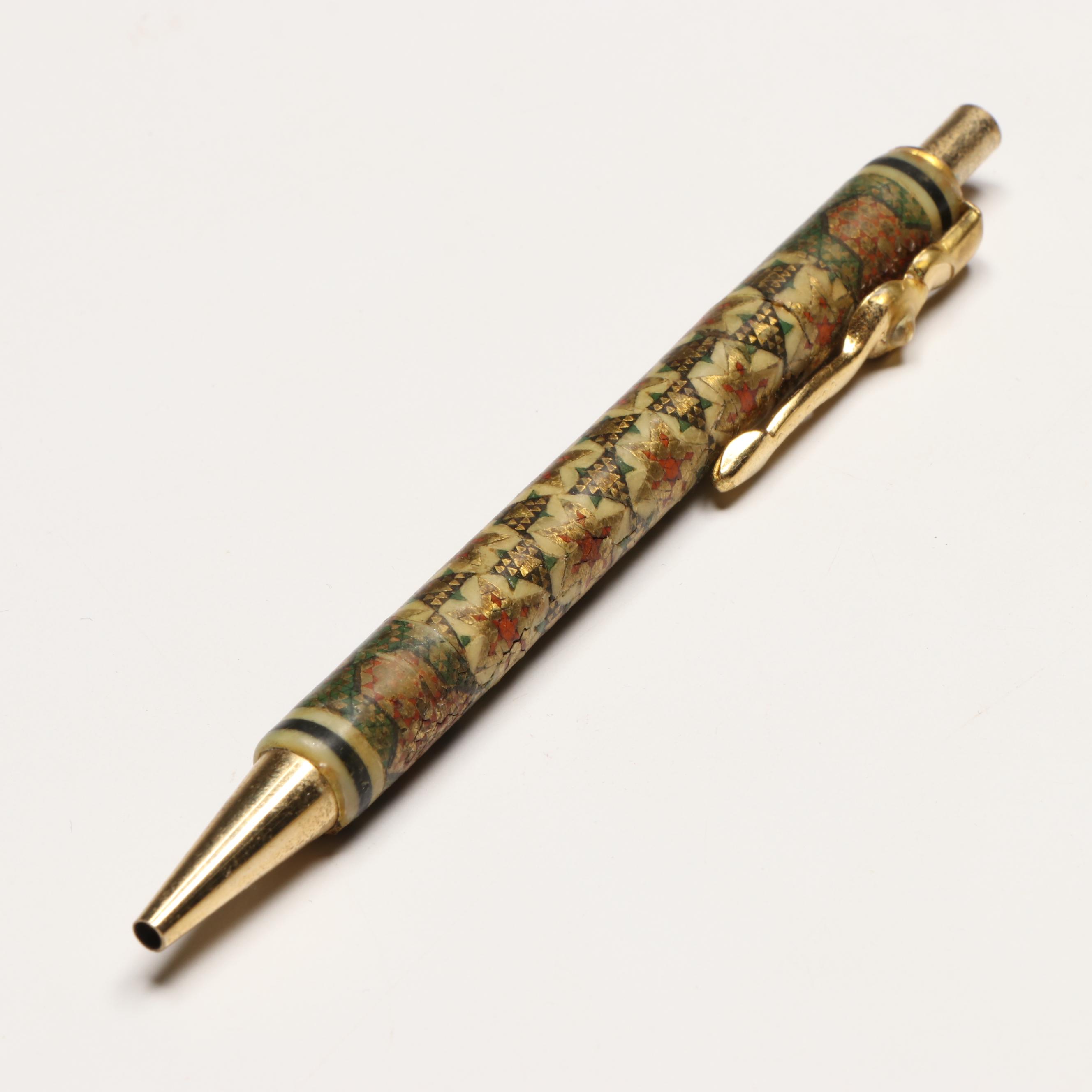 Elgin Gold Finish Compacts with Brass Finish Hand Mirrors and Ceneter Pen