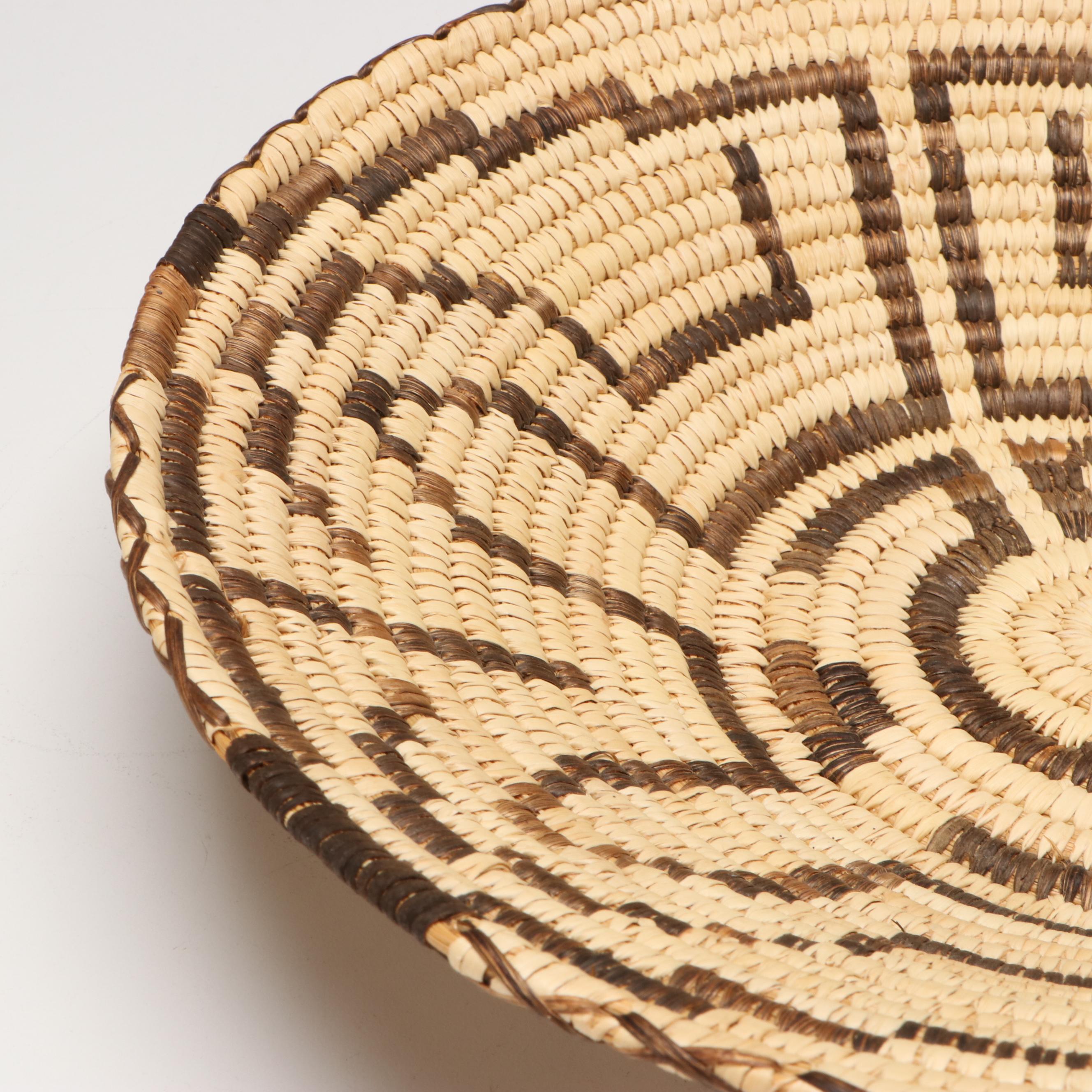 Tohono O'odham Handwoven Yucca Basket