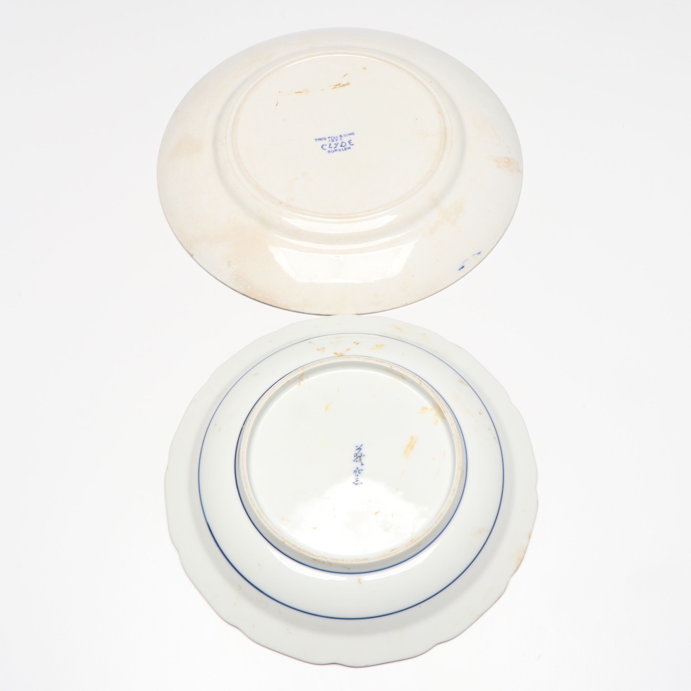 Thomas Till & Sons "Clyde" Plate with Other Blue and White Ceramic Décor