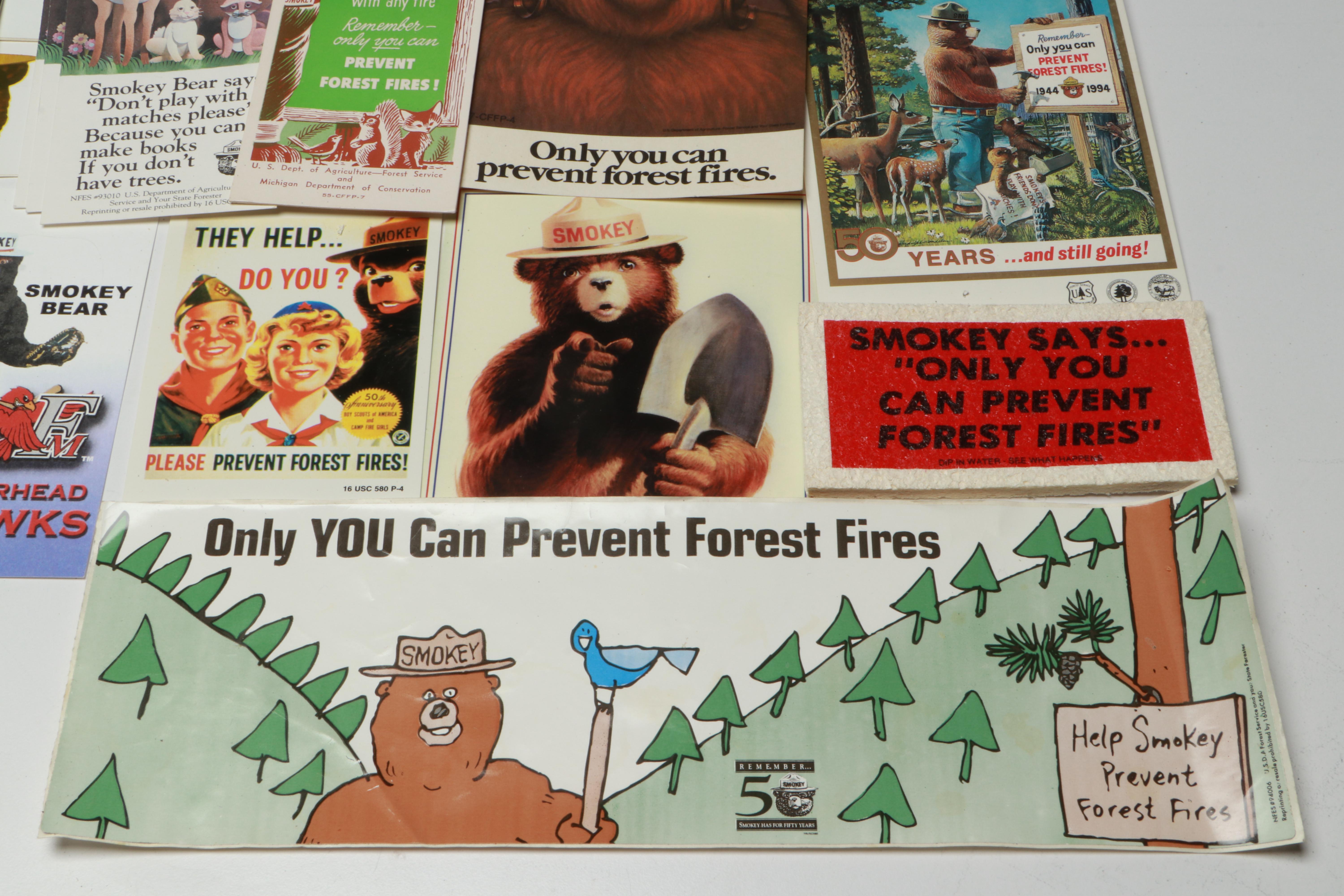 Lefton "Smokey the Bear" Figurines with Hats, Ephemera and Other Collectibles