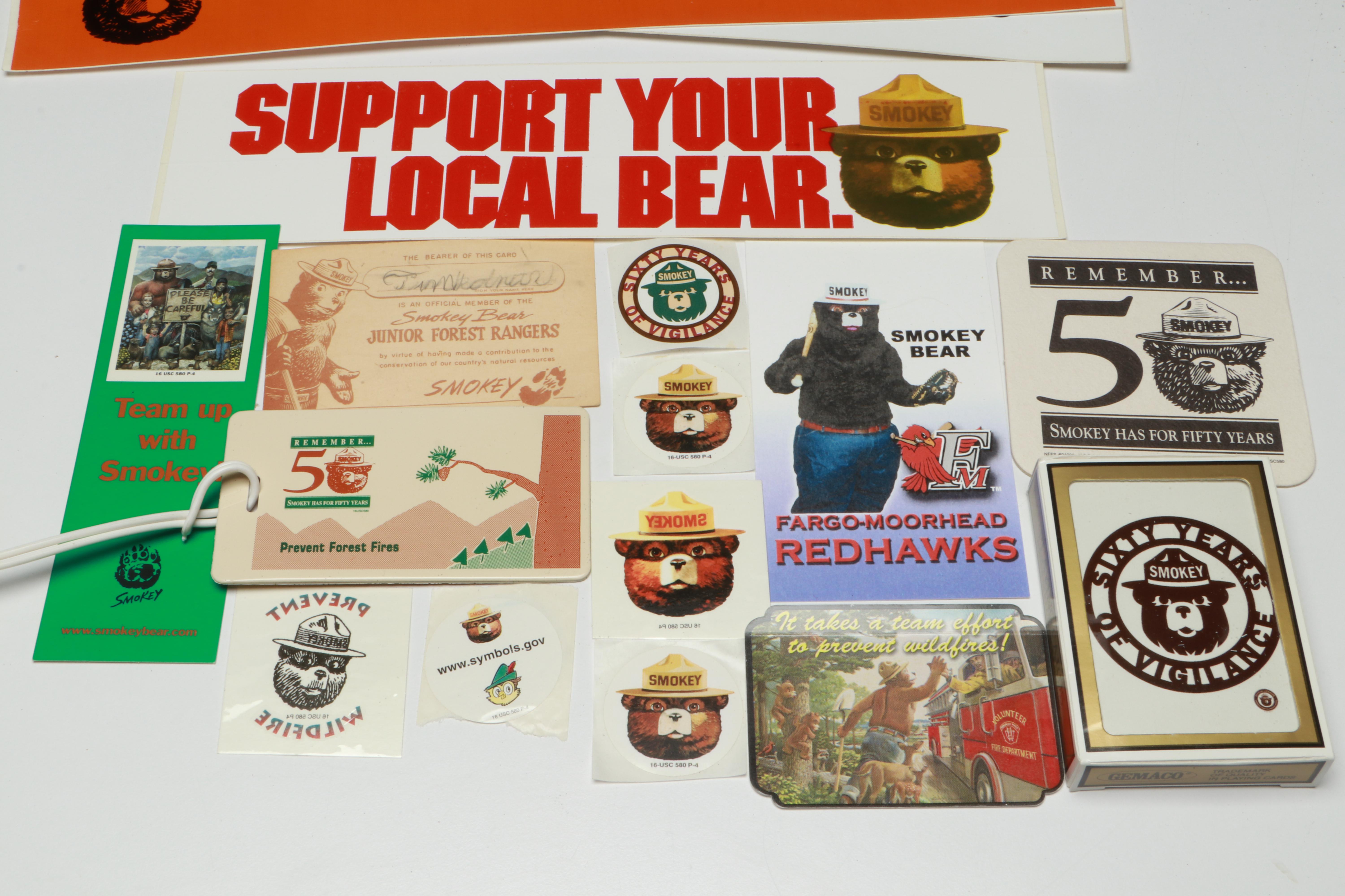 Lefton "Smokey the Bear" Figurines with Hats, Ephemera and Other Collectibles