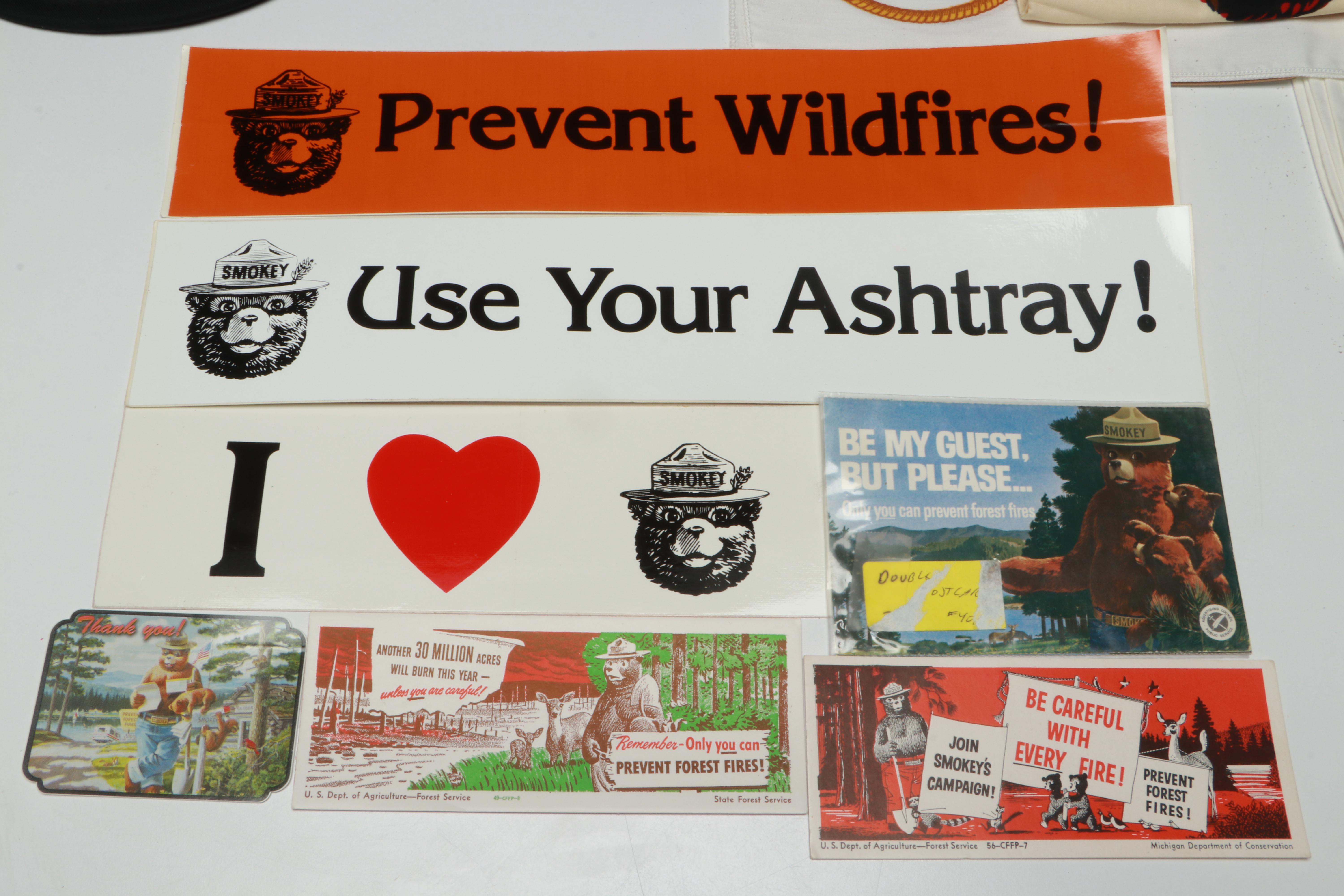 Lefton "Smokey the Bear" Figurines with Hats, Ephemera and Other Collectibles