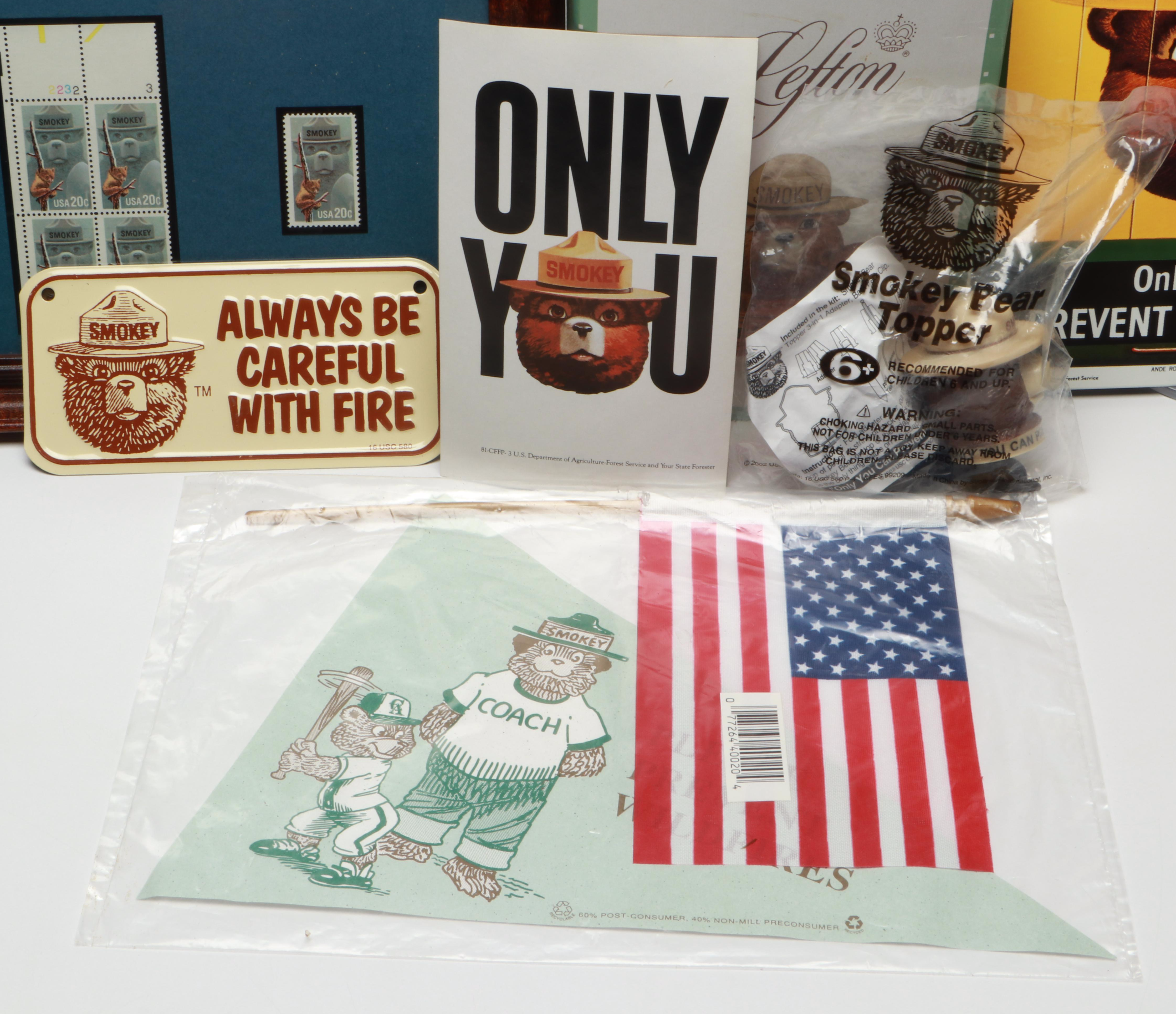 Lefton "Smokey the Bear" Figurines with Hats, Ephemera and Other Collectibles