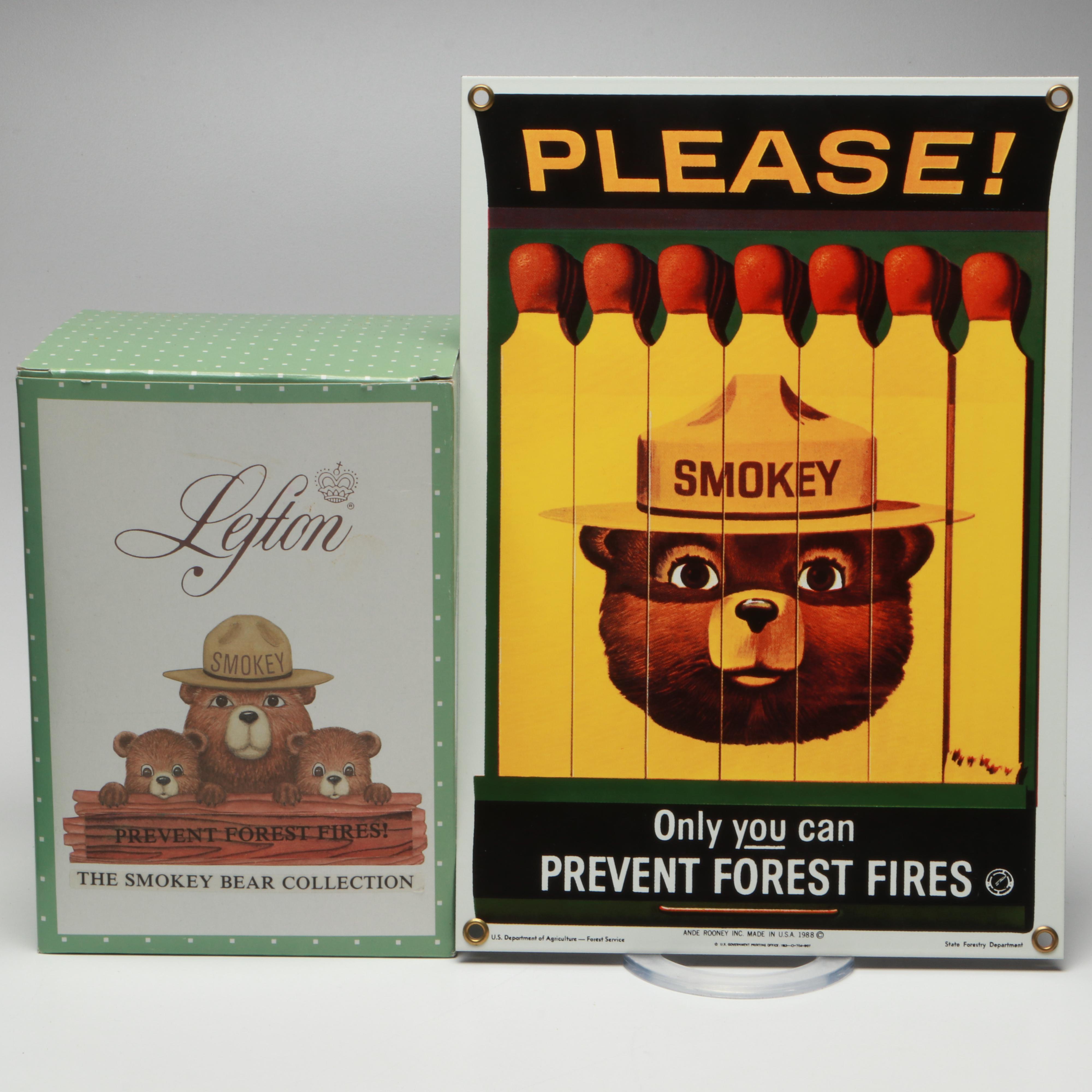 Lefton "Smokey the Bear" Figurines with Hats, Ephemera and Other Collectibles