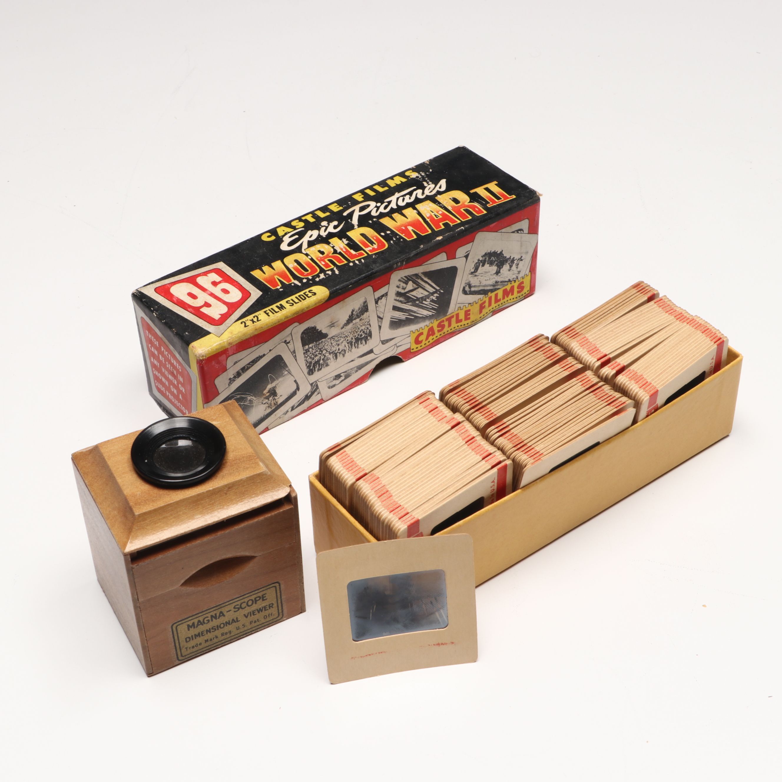 Castle Film World War II Photo Slides with Viewer Scopes, Early to Mid-20th C.