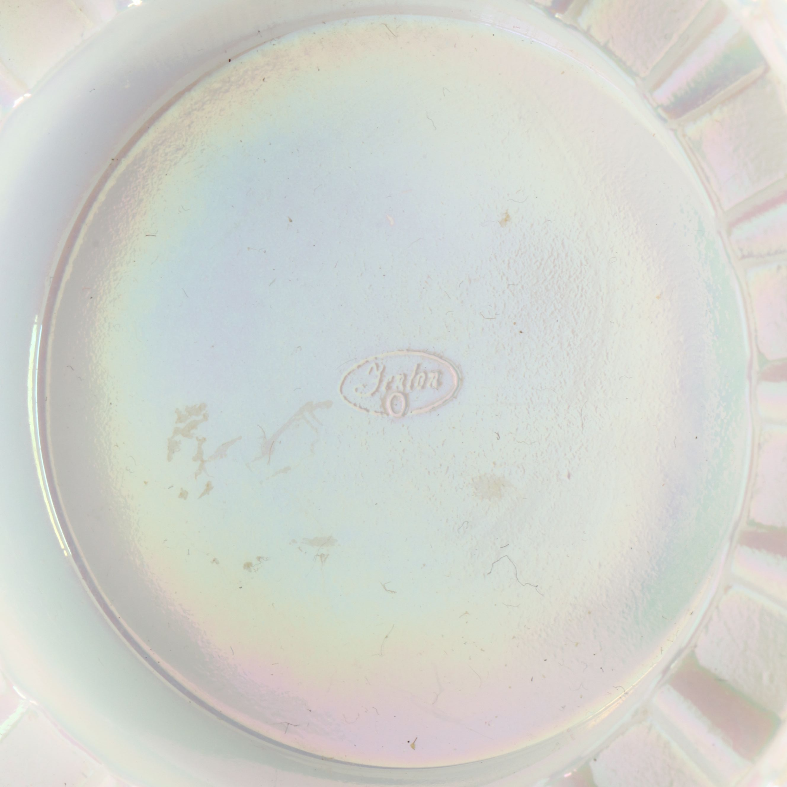 Fenton Hobnail Iridized Amethyst Fairy Light and Ruffled Bowl