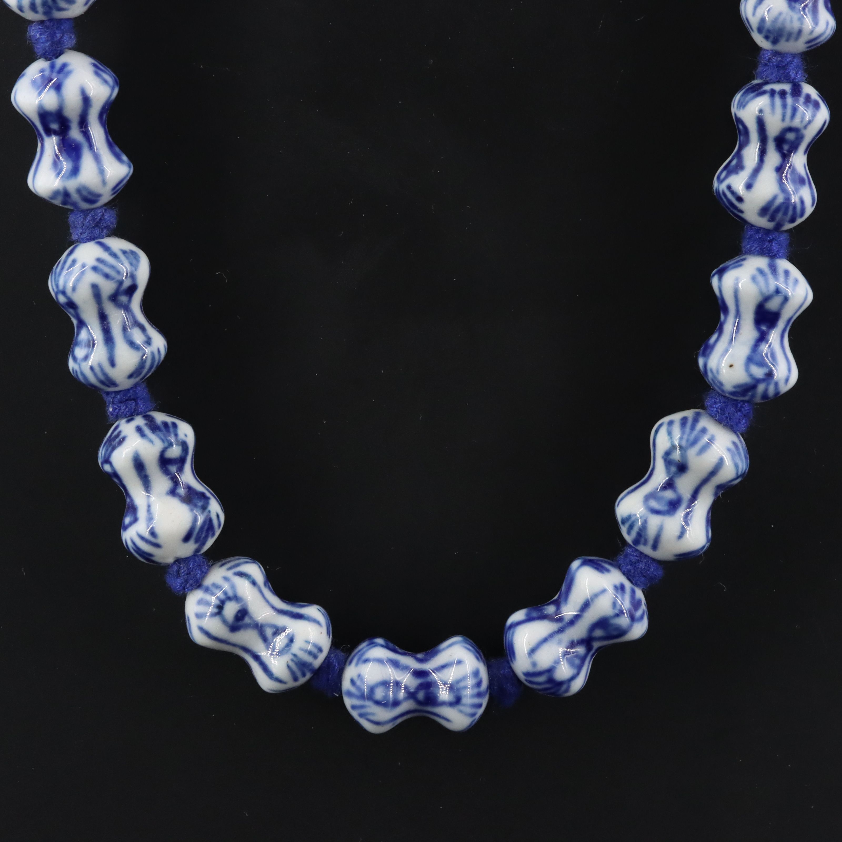 Vintage Chinese Porcelain Bead Necklace