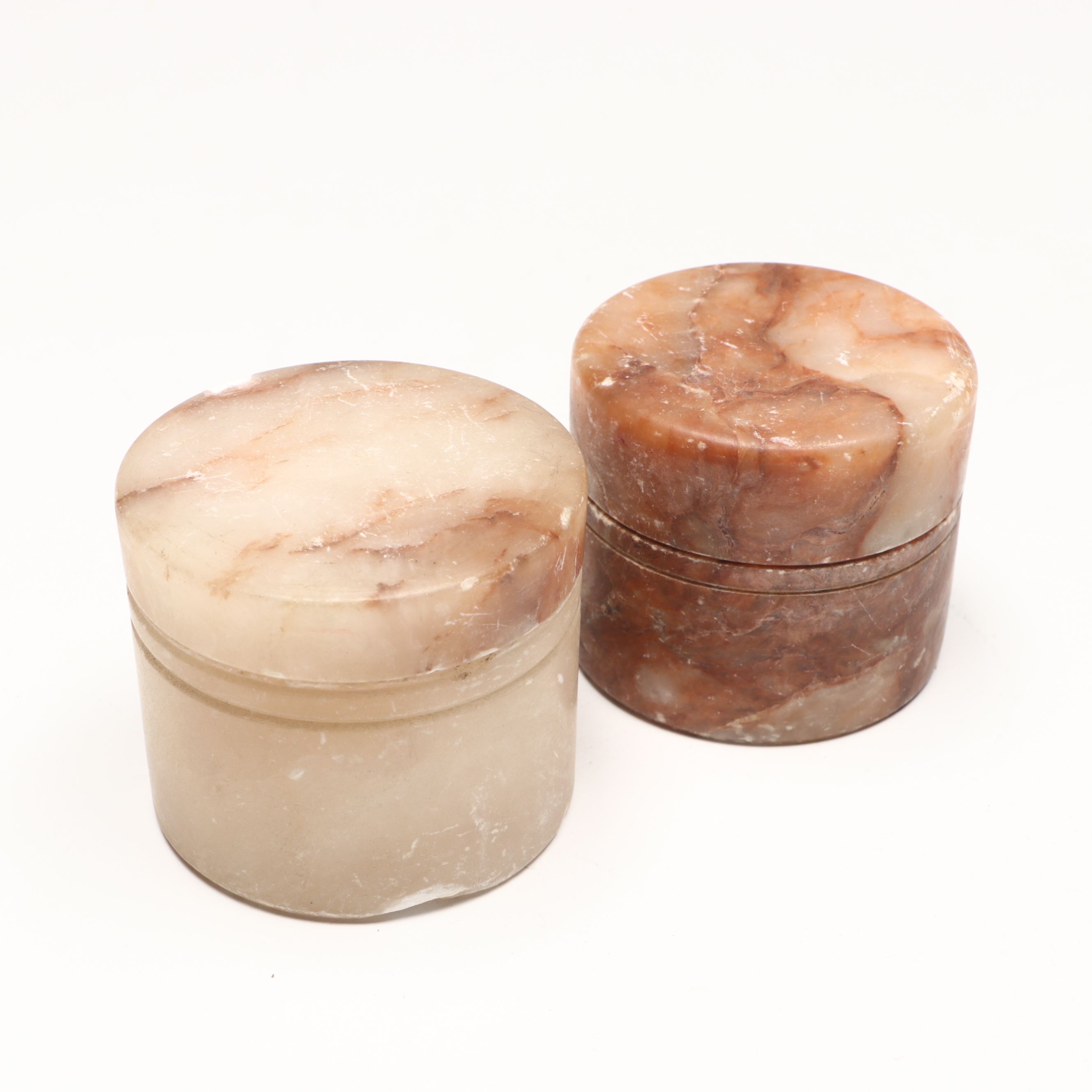 Orthoceras in Matrix, Calcite Salt Cellars and Banded Calcite Bookends