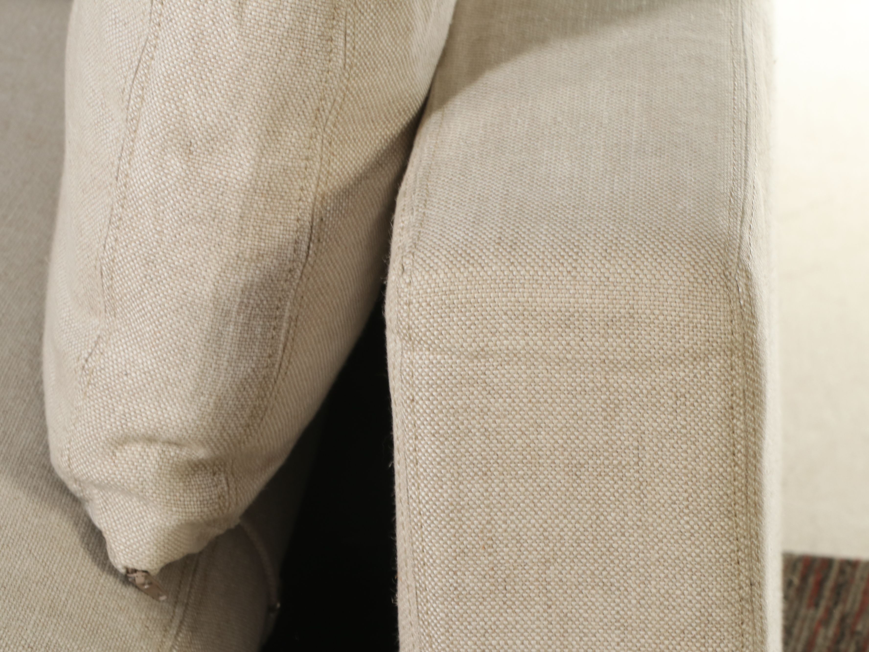 Restoration Hardware Contemporary Linen Upholstered Sofa