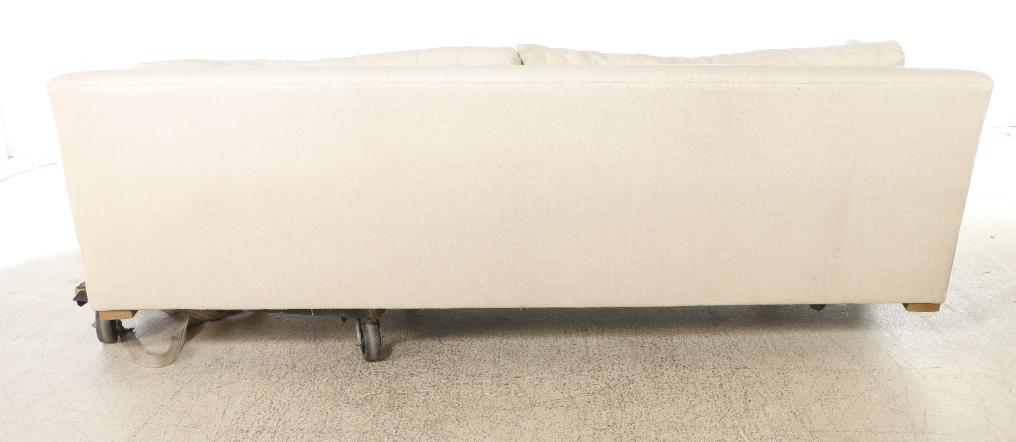 Restoration Hardware Contemporary Linen Upholstered Sofa