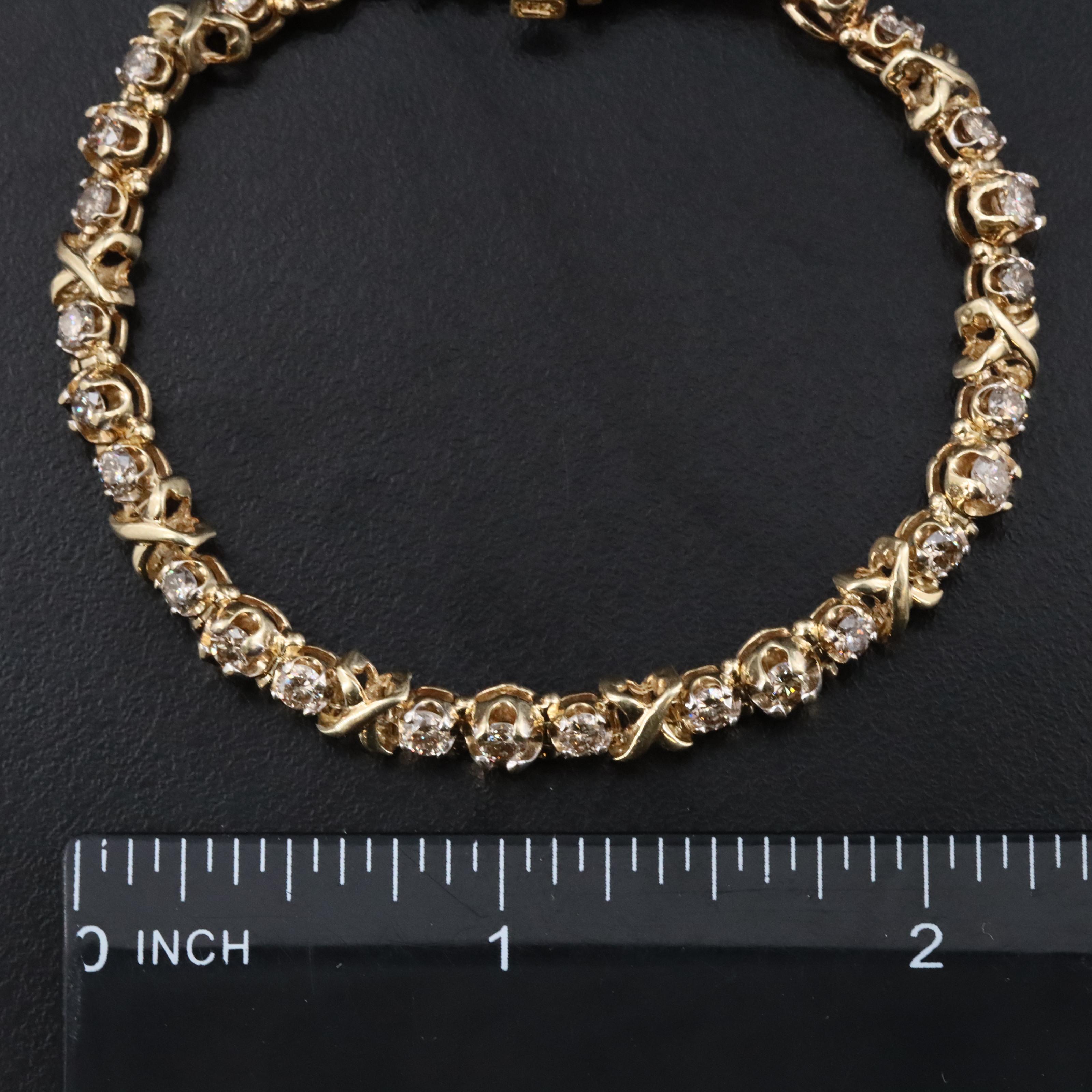 10K 4.64 CTW Diamond Bracelet with Fancy Diamonds