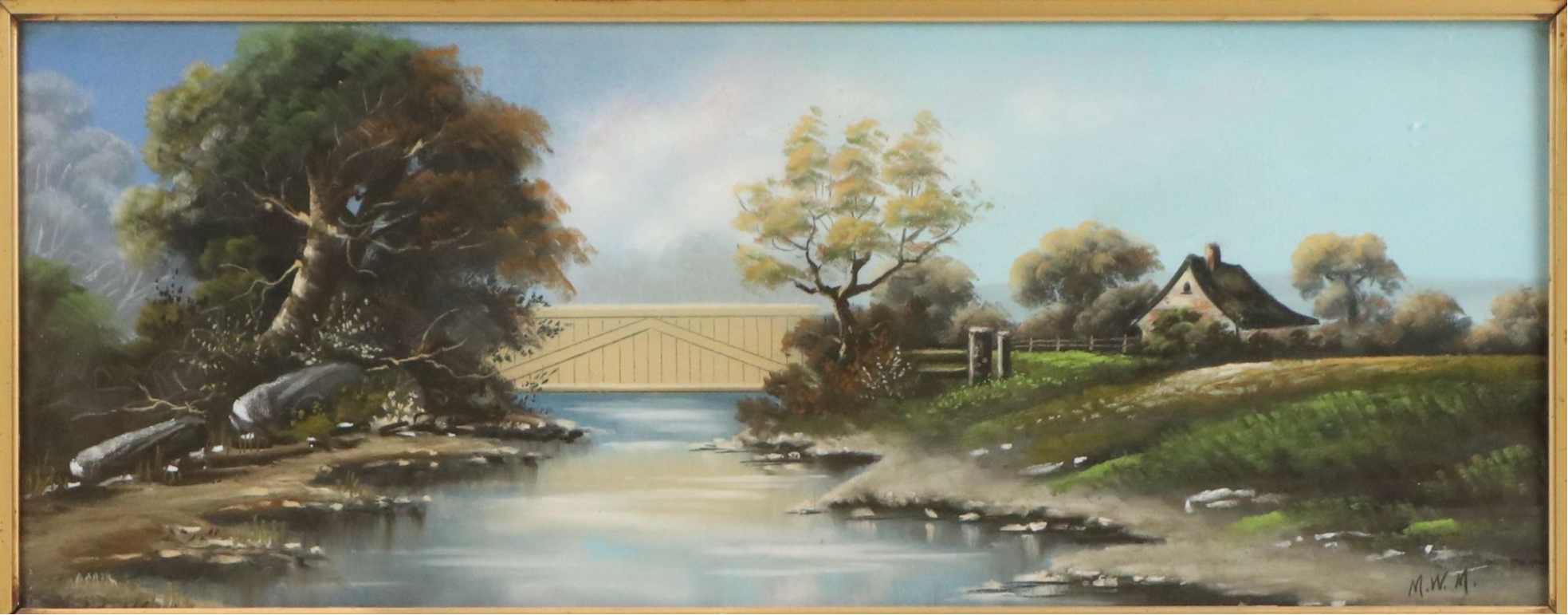 Creek Landscape Chalk Pastel Drawing