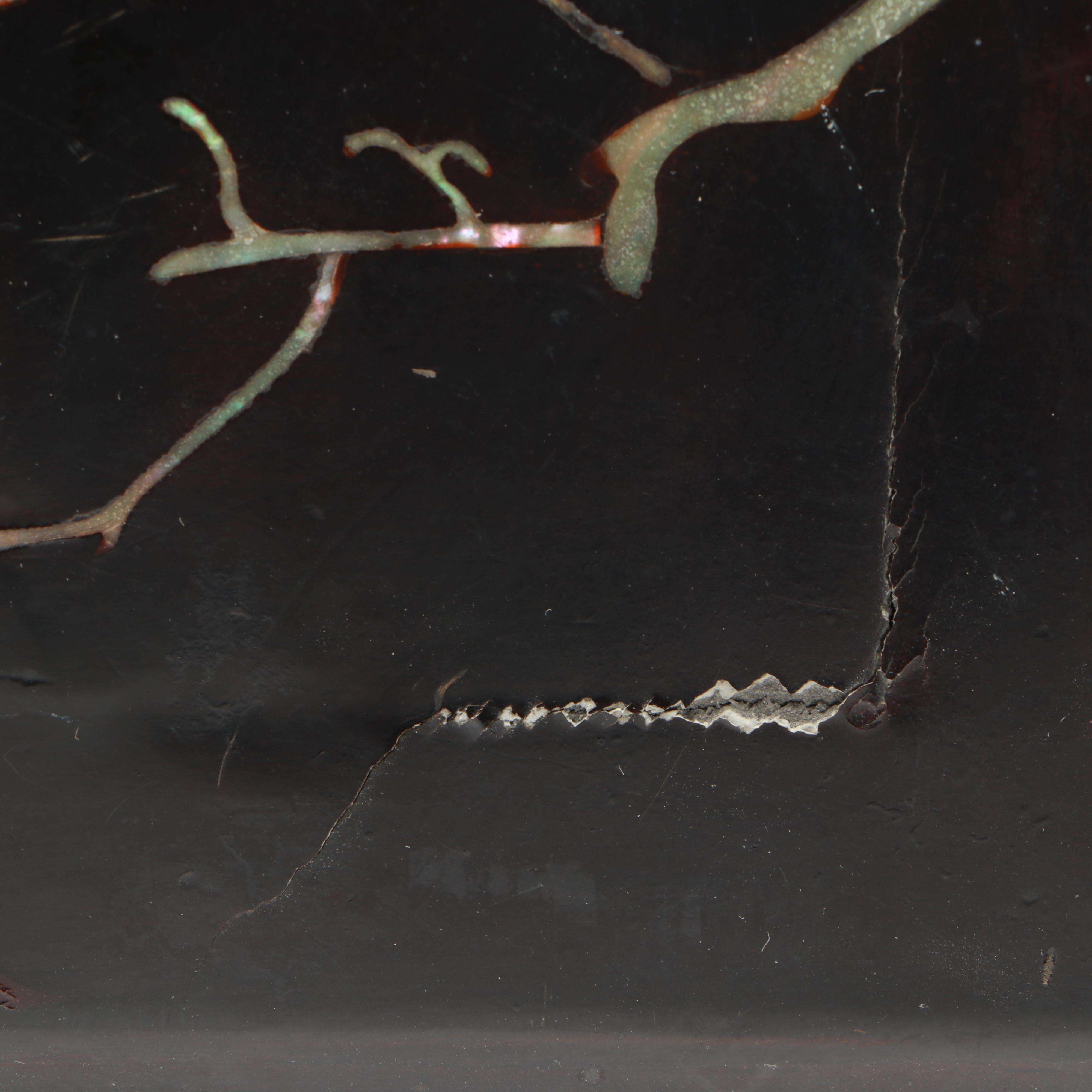 Japanese Mother-of-Pearl Inlaid Jyubako or Tiered Lacquered Wood Bento Box