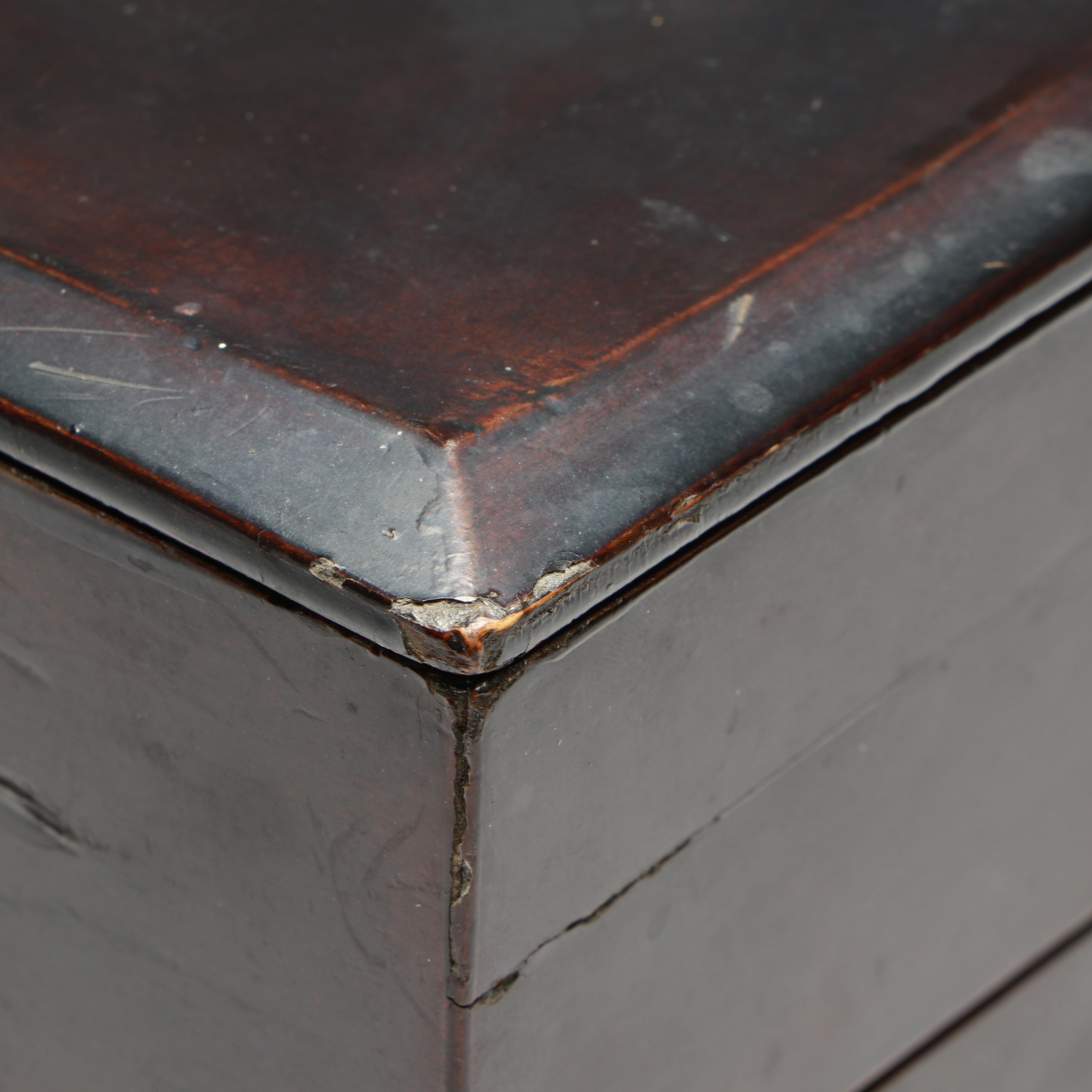 Japanese Mother-of-Pearl Inlaid Jyubako or Tiered Lacquered Wood Bento Box