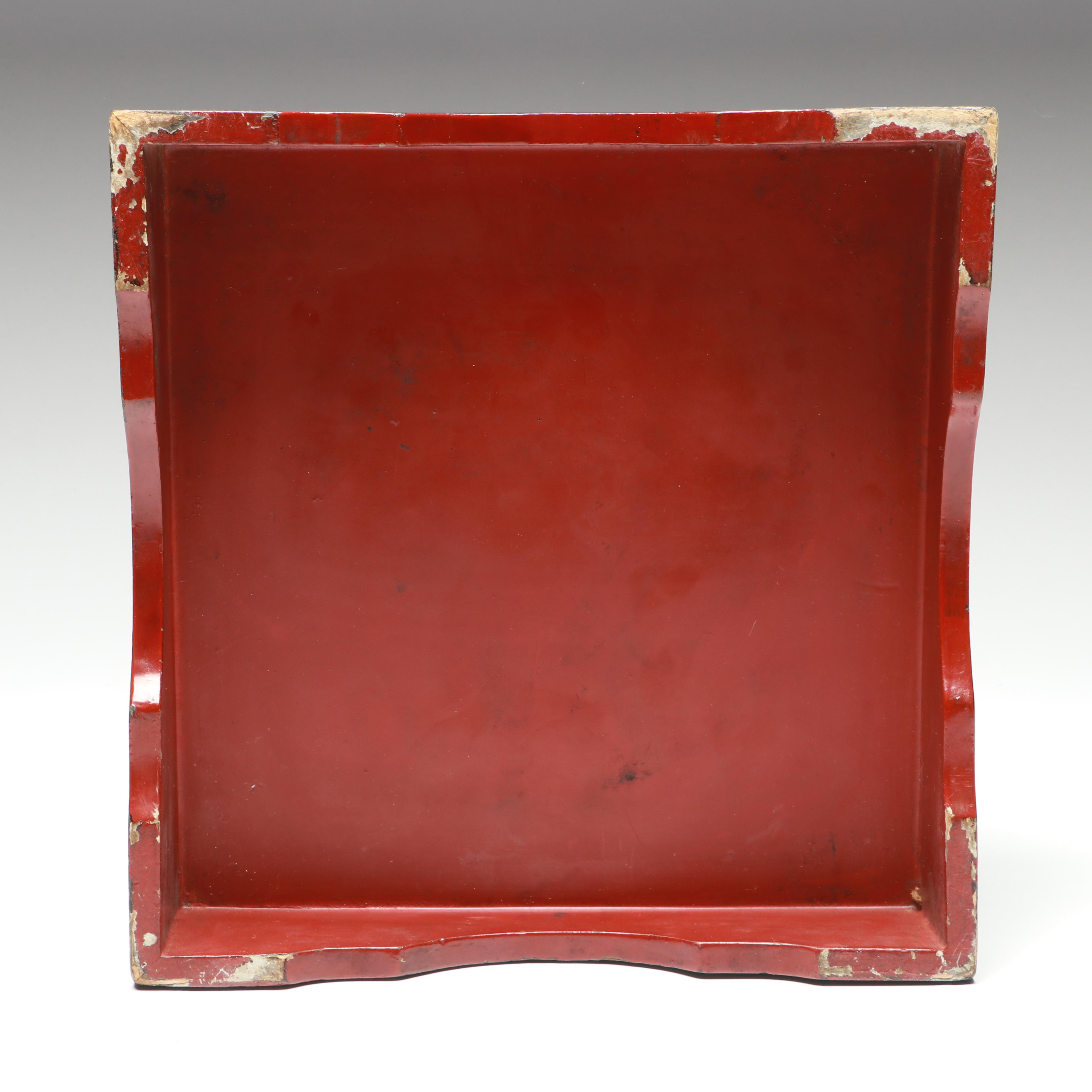 Japanese Mother-of-Pearl Inlaid Jyubako or Tiered Lacquered Wood Bento Box