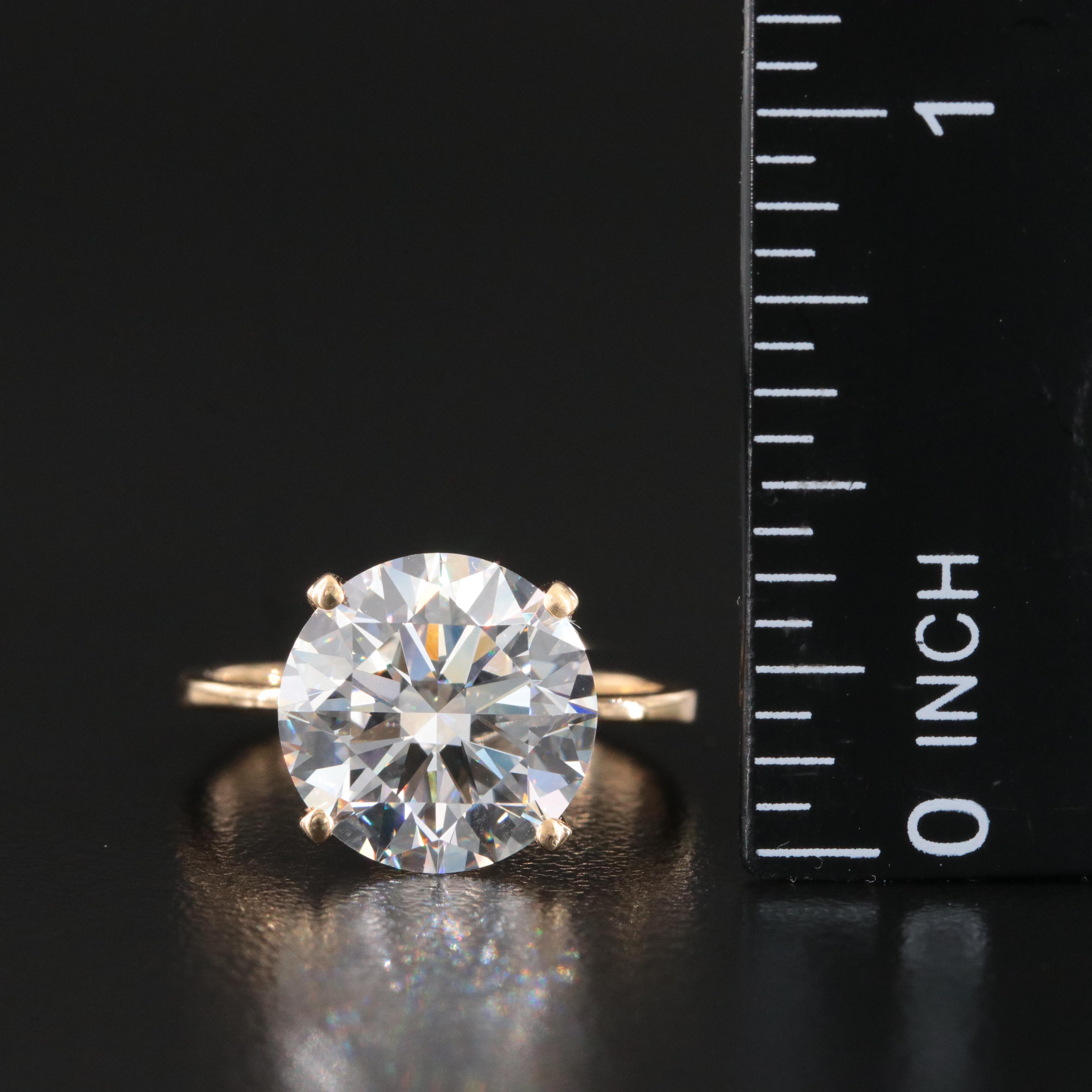 18K 5.07 CT Lab Grown Diamond Solitaire Ring with IGI Report