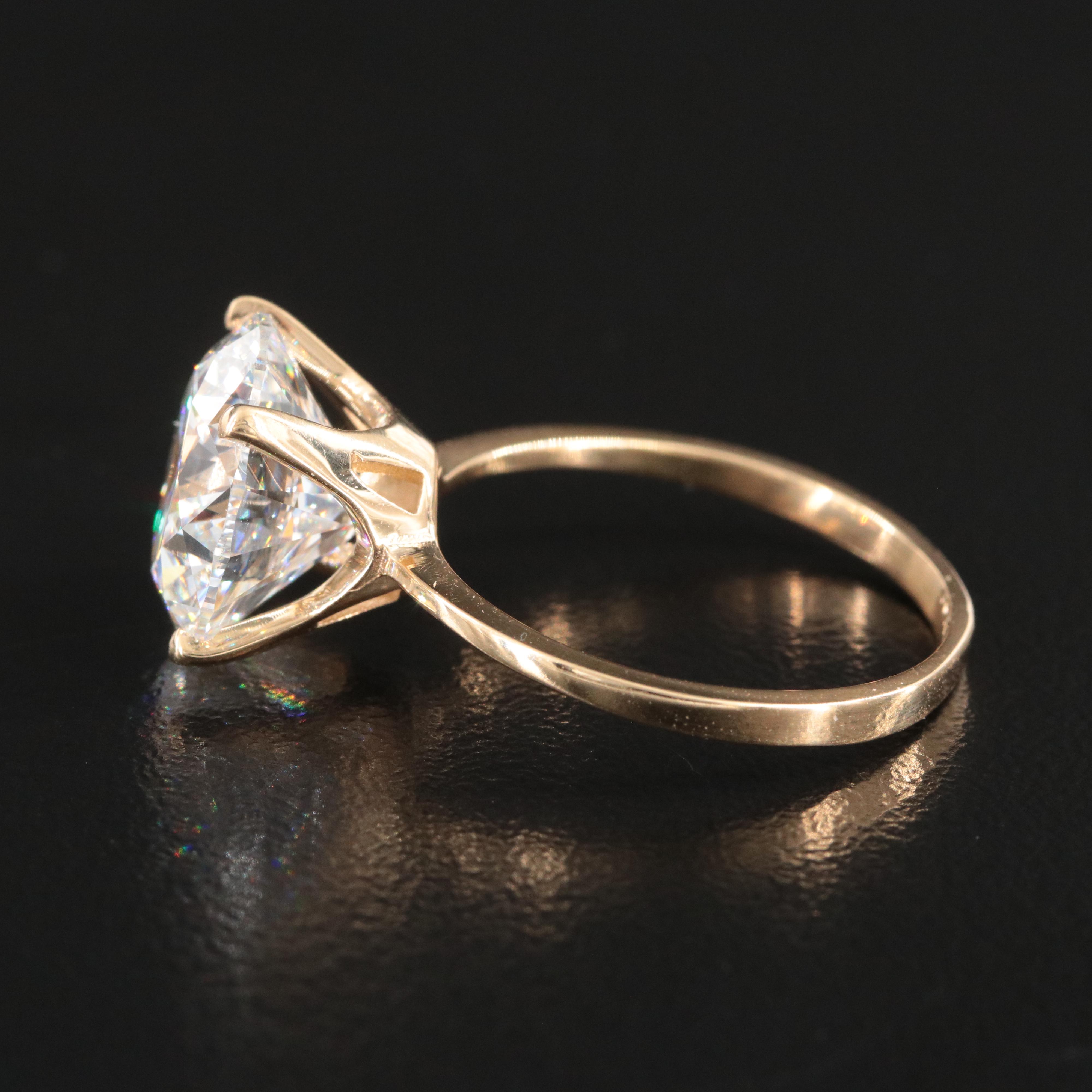 18K 5.07 CT Lab Grown Diamond Solitaire Ring with IGI Report