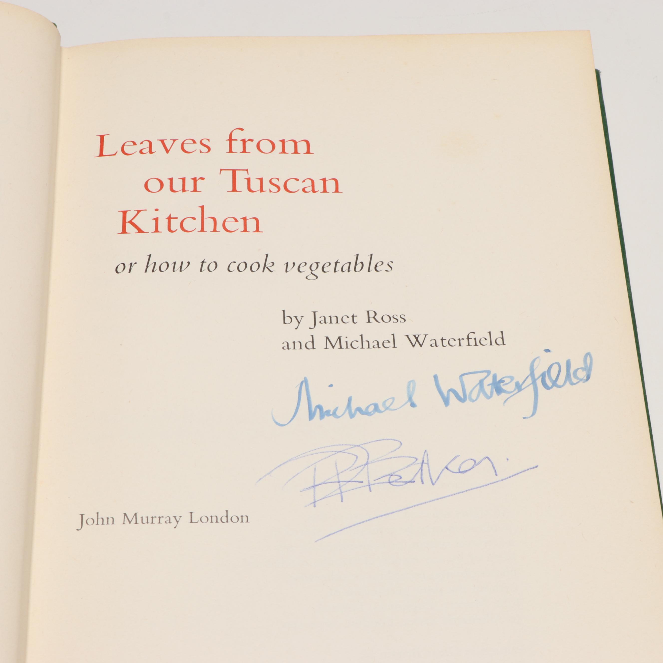 Signed "Leaves from our Tuscan Kitchen" with More Nonfiction Books