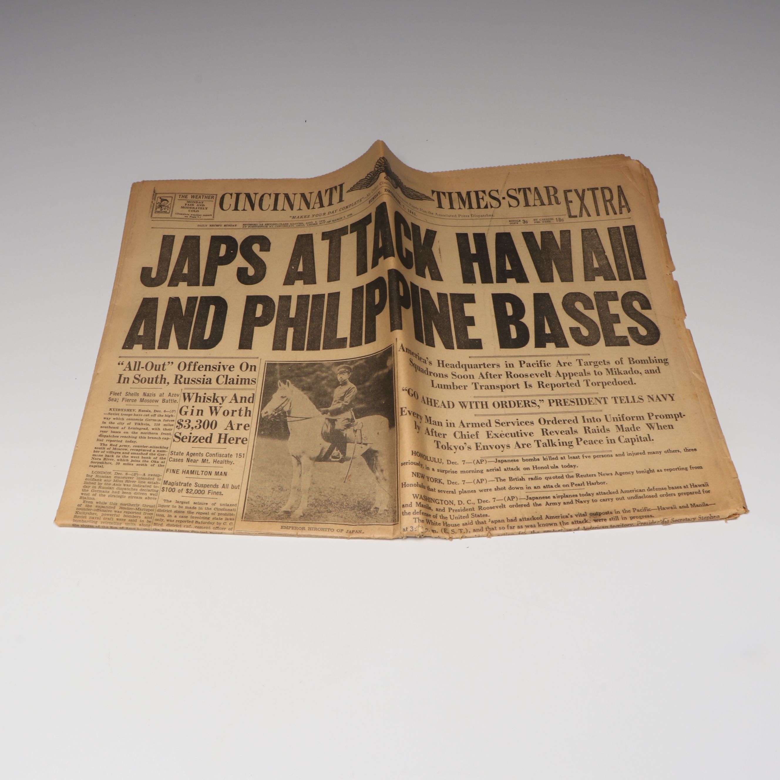 "The Cincinnati Post" Attack on Pearl Harbor Newspapers and More WWII Magazines