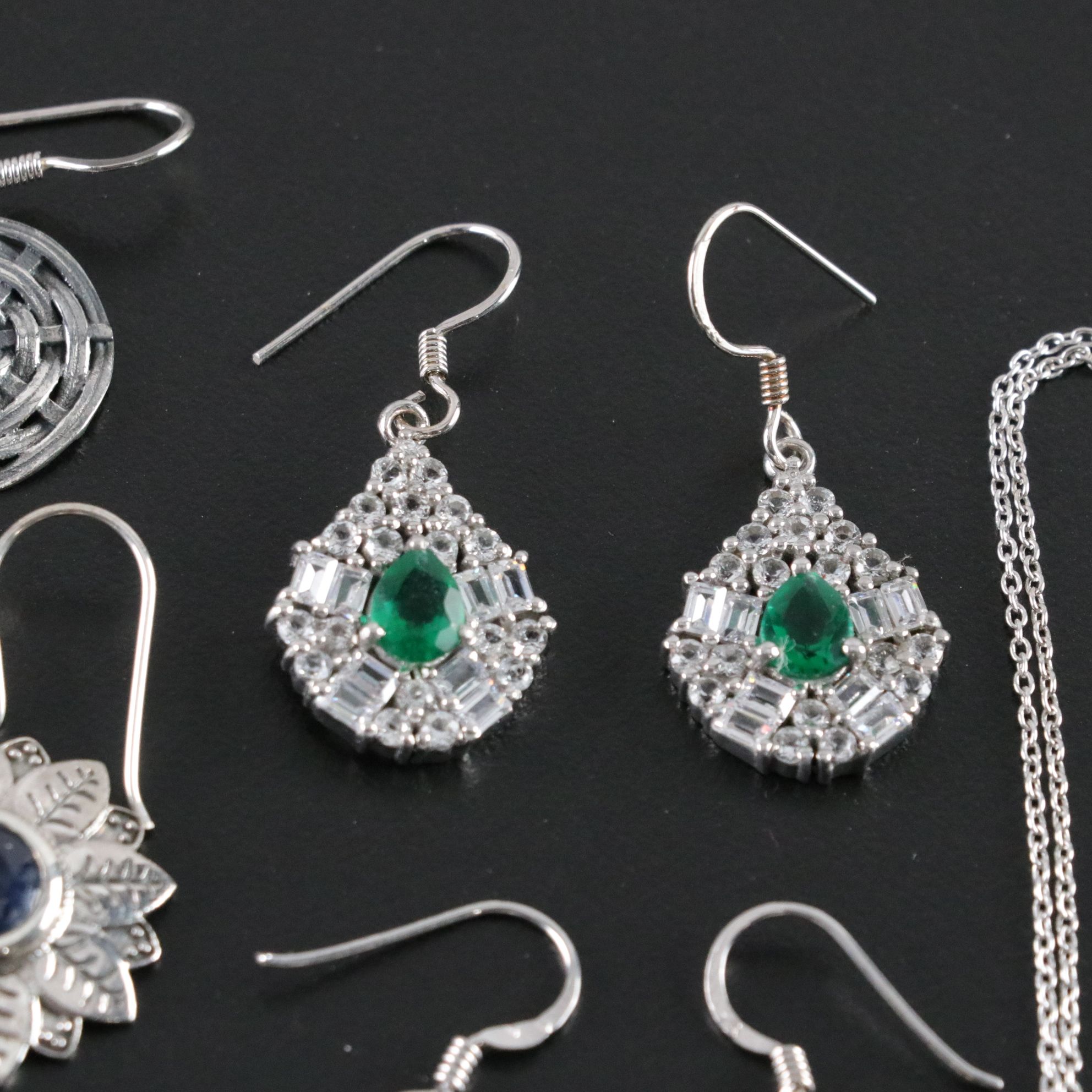 14 Assorted Sterling Earrings and Necklaces