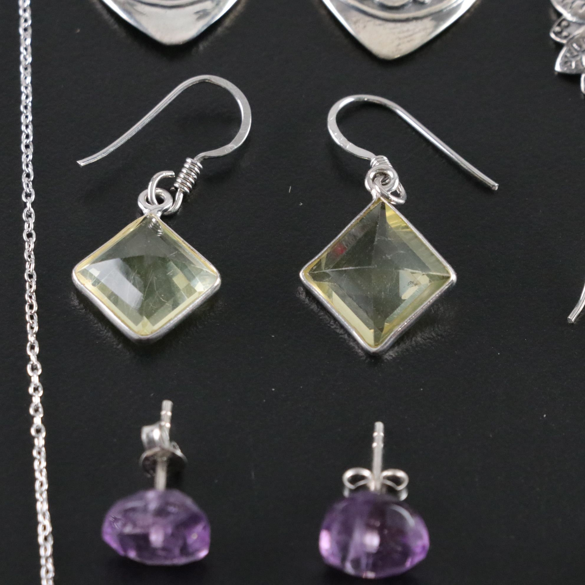 14 Assorted Sterling Earrings and Necklaces