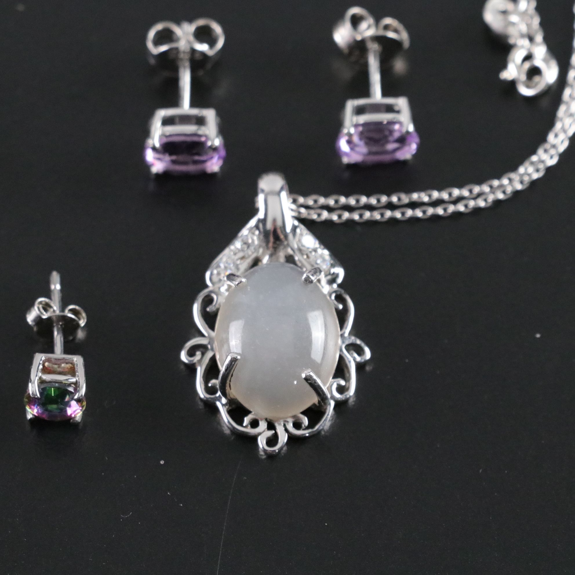 14 Assorted Sterling Earrings and Necklaces