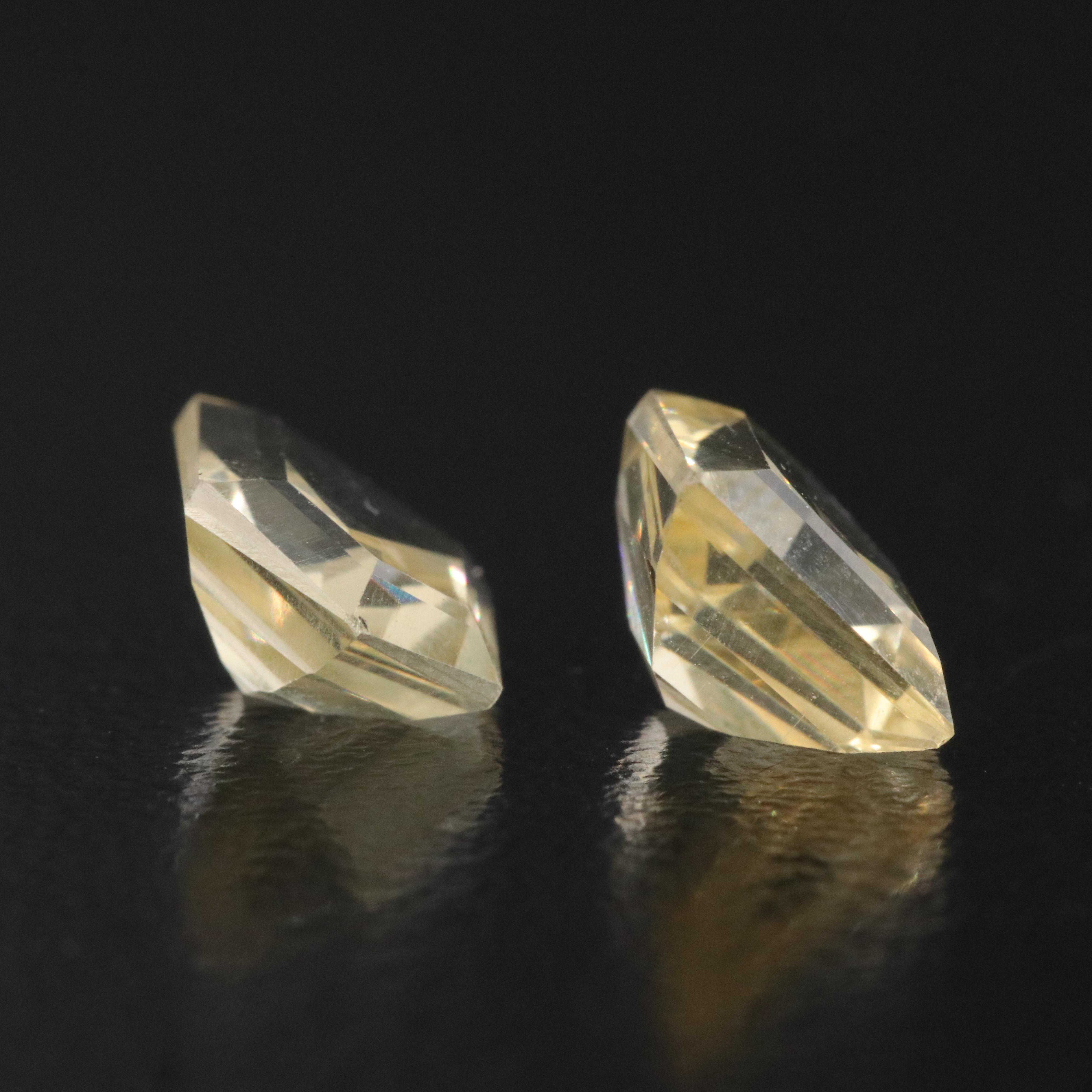 Loose 3.54 CTW Citrine Pair
