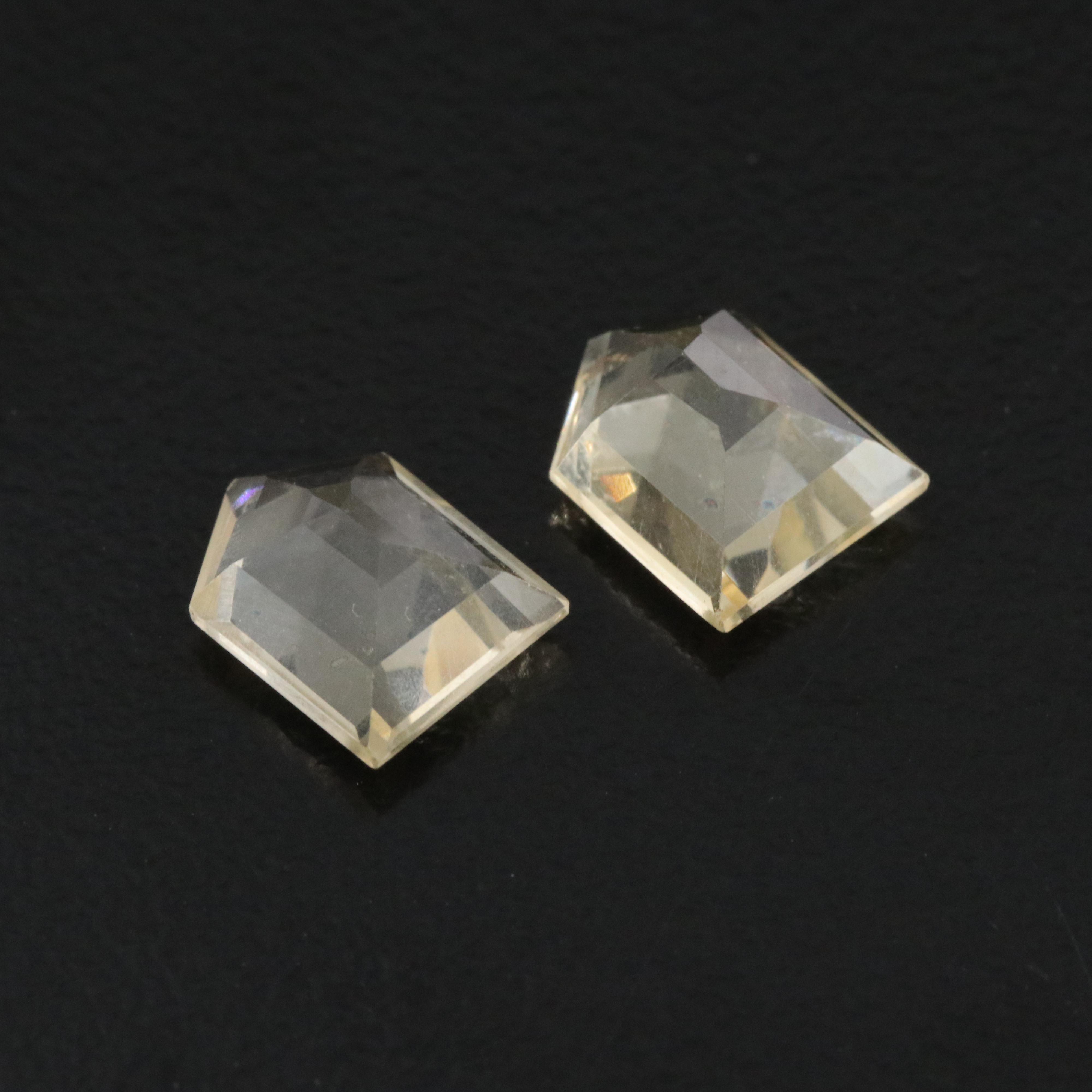 Loose 3.54 CTW Citrine Pair