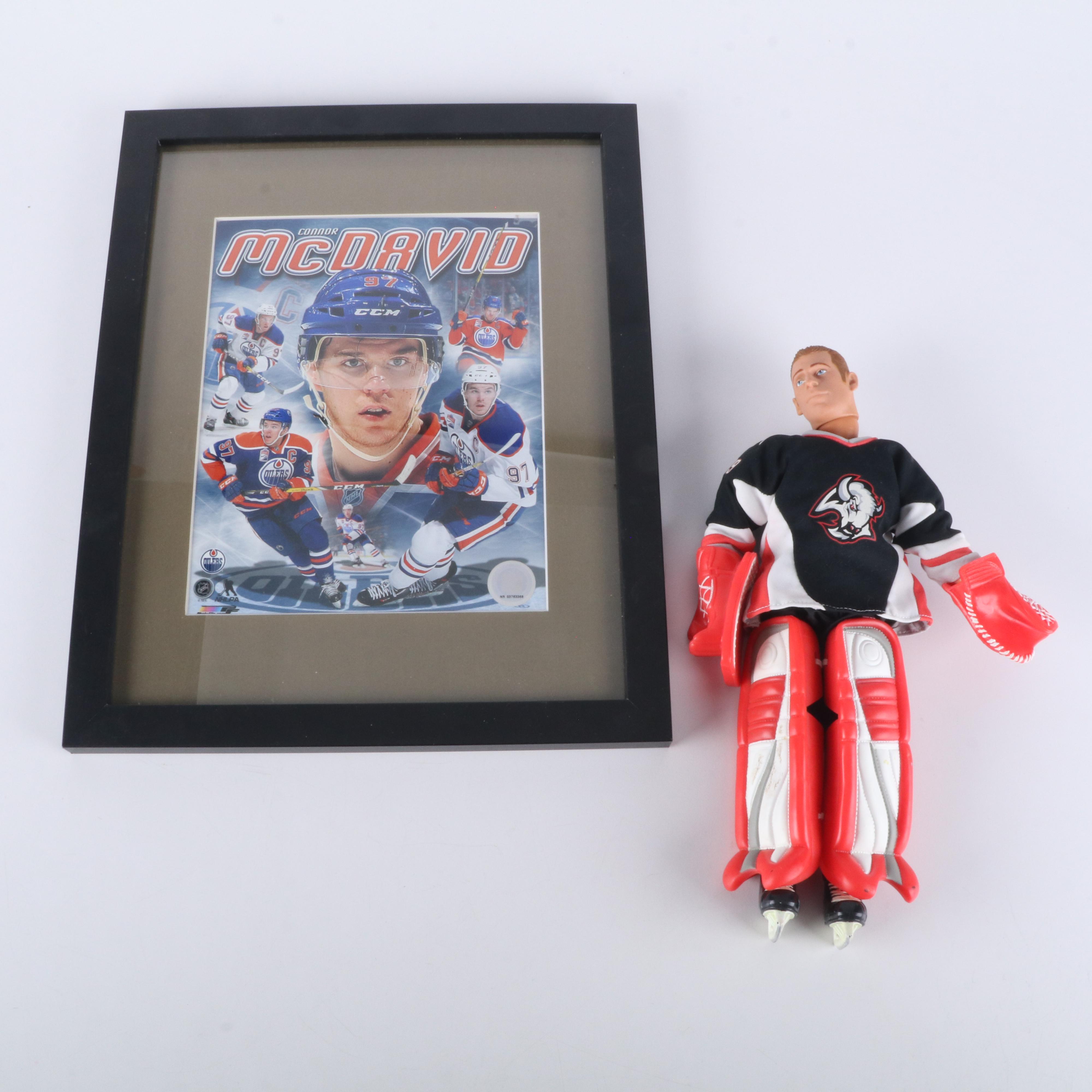 Hockey Memorabilia Featuring Signed Photos and Dominik Hašek Action Figure
