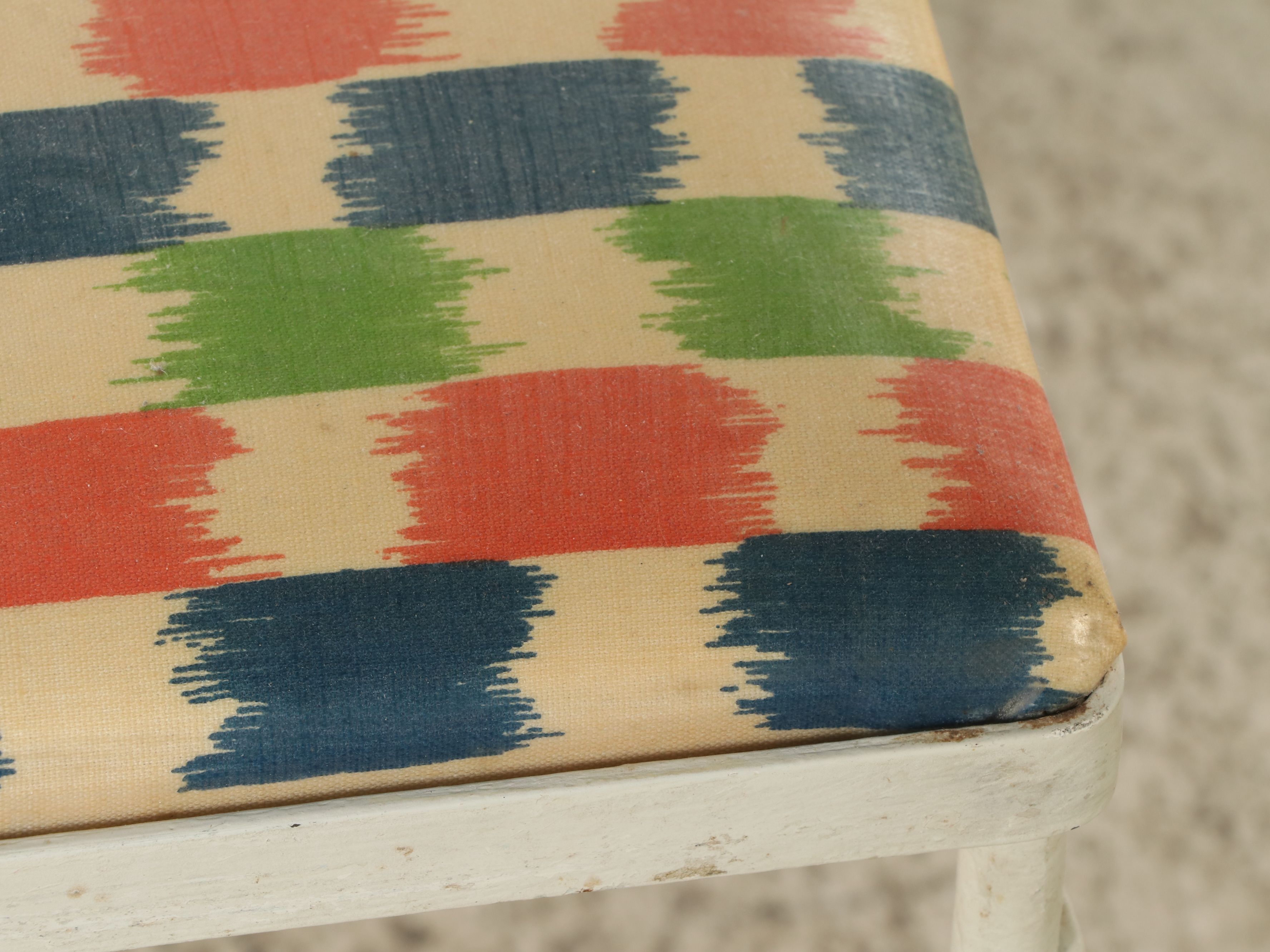 Five Piece Mid Century Modern Style Metal Patio Dining Set with Glass Top Table