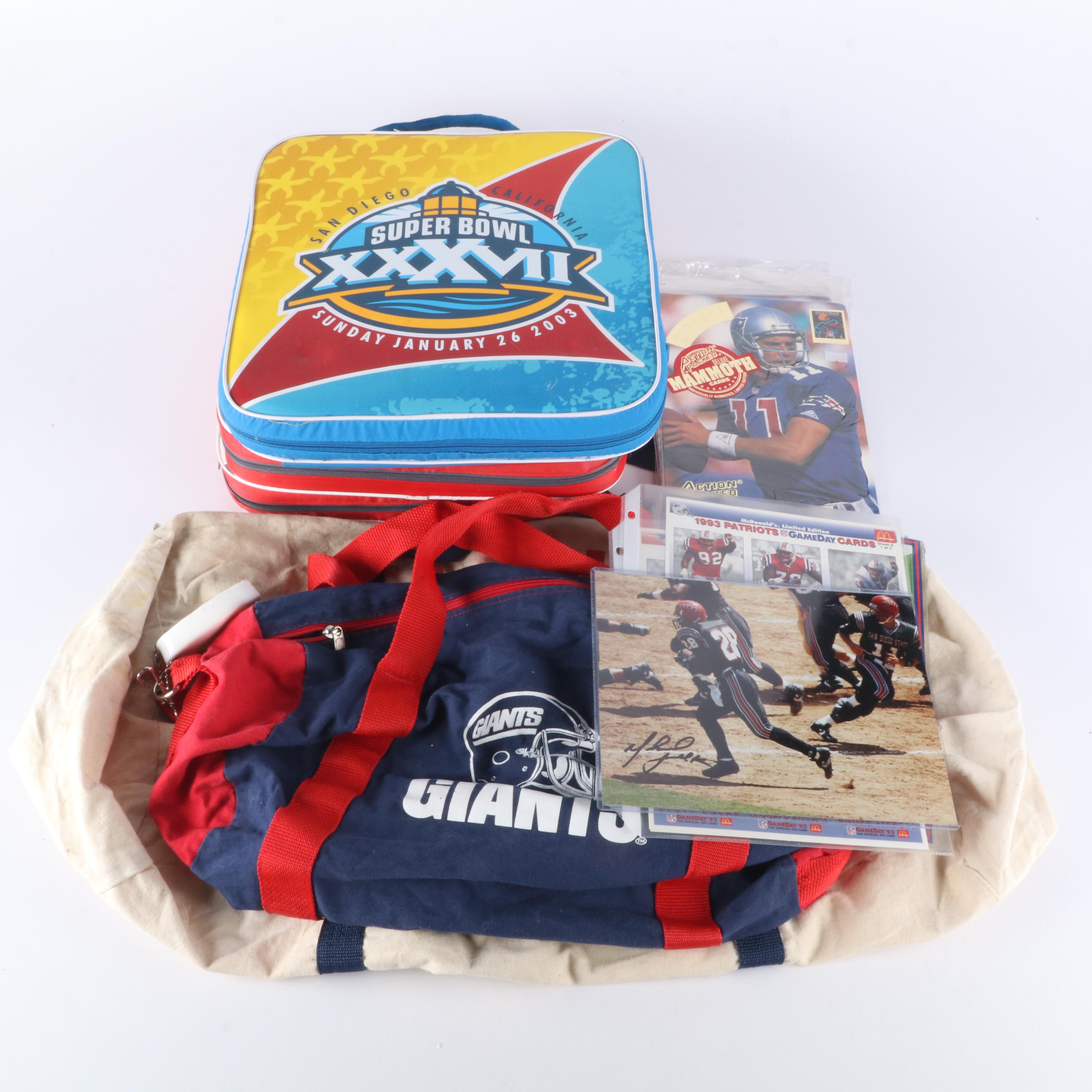 Signed Marshall Faulk Photo and Other Football Memorabilia