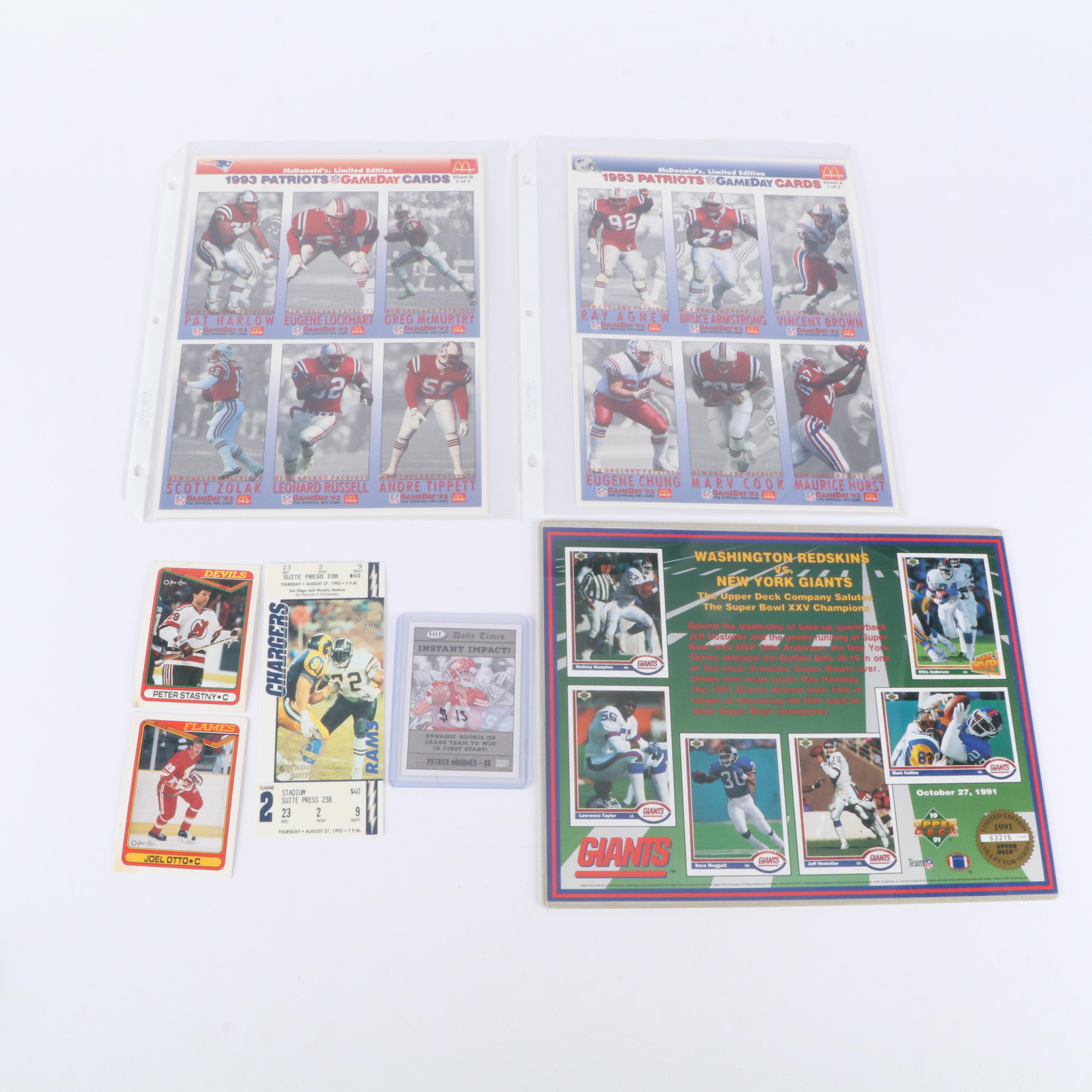 Signed Marshall Faulk Photo and Other Football Memorabilia