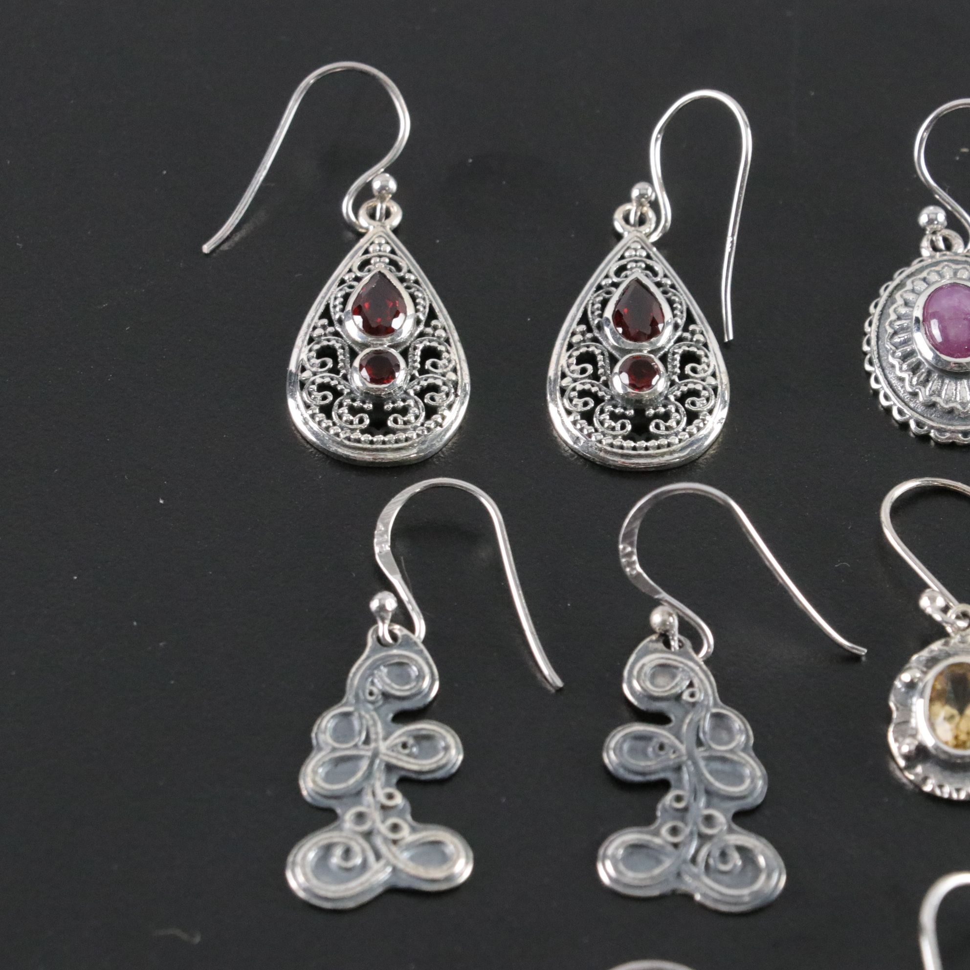 14 Assorted Sterling Silver Earrings