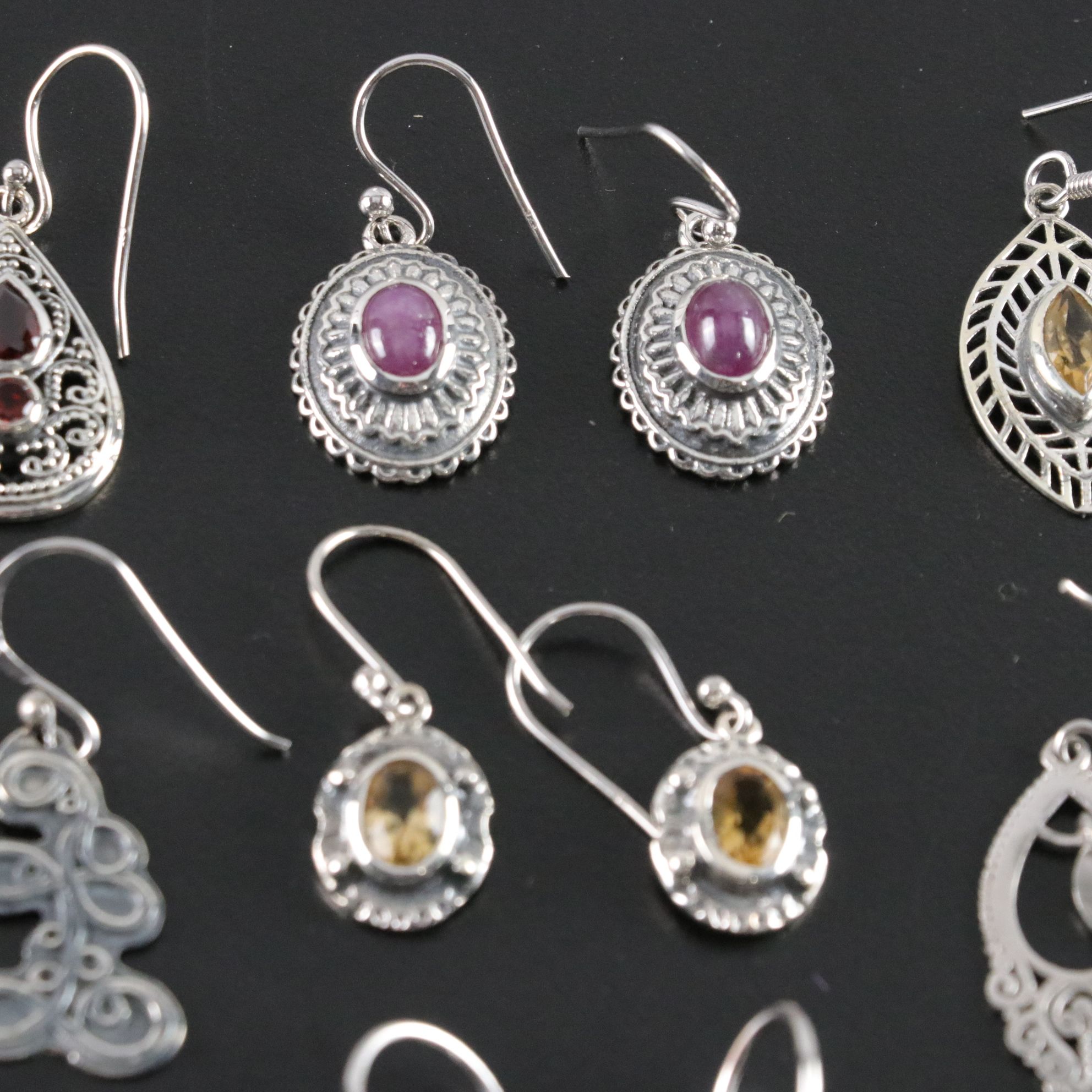 14 Assorted Sterling Silver Earrings