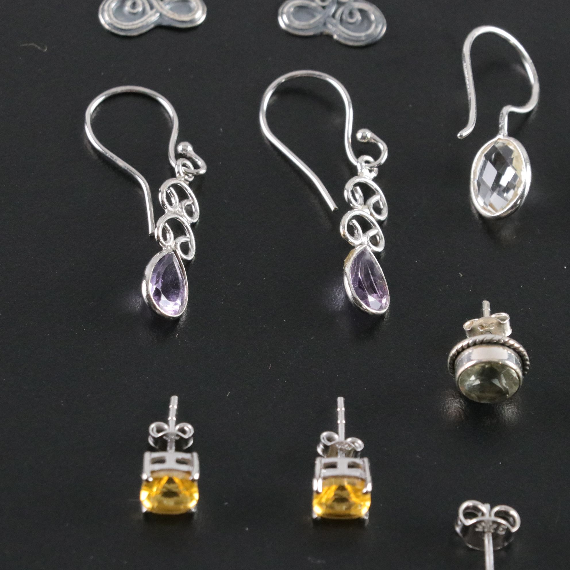 14 Assorted Sterling Silver Earrings