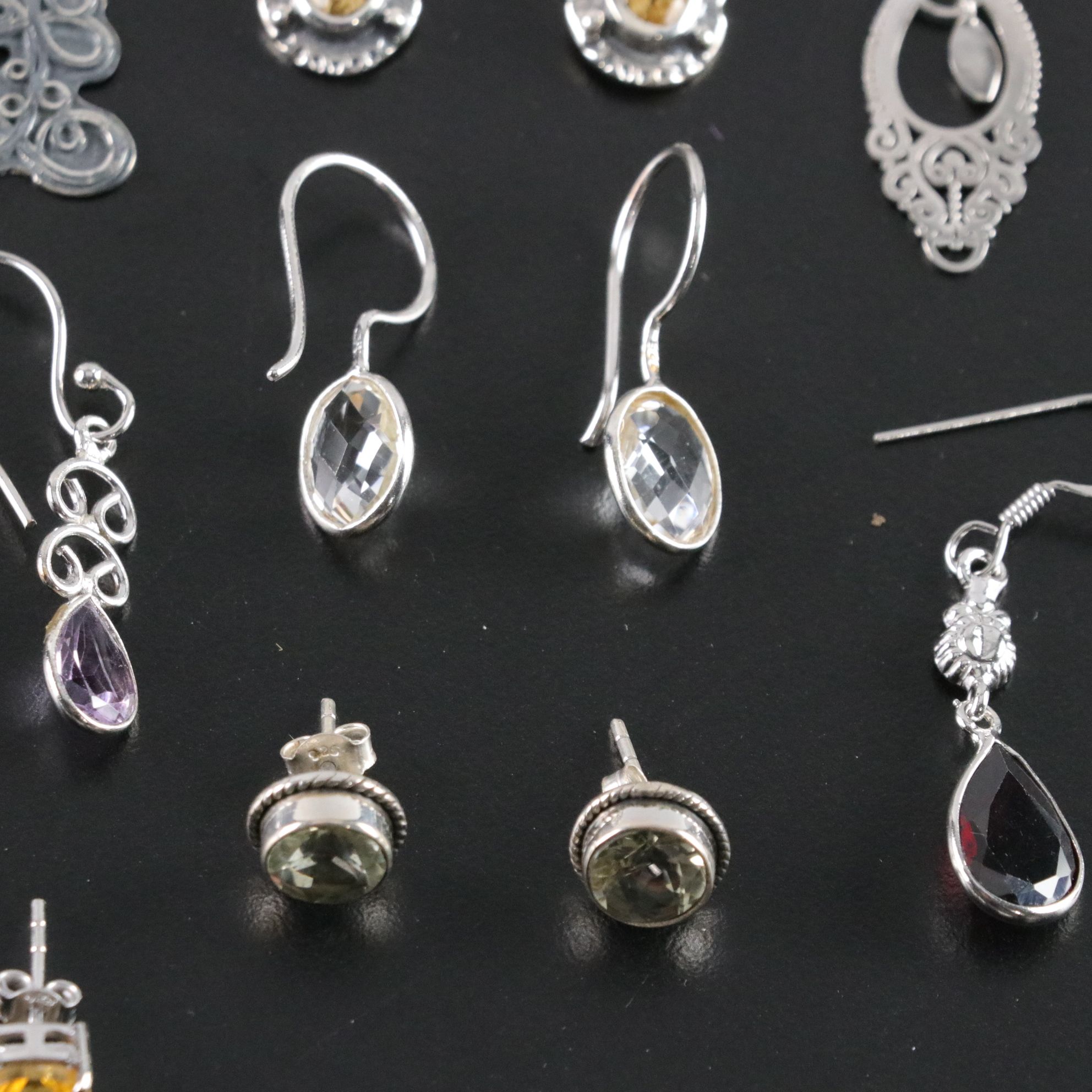 14 Assorted Sterling Silver Earrings