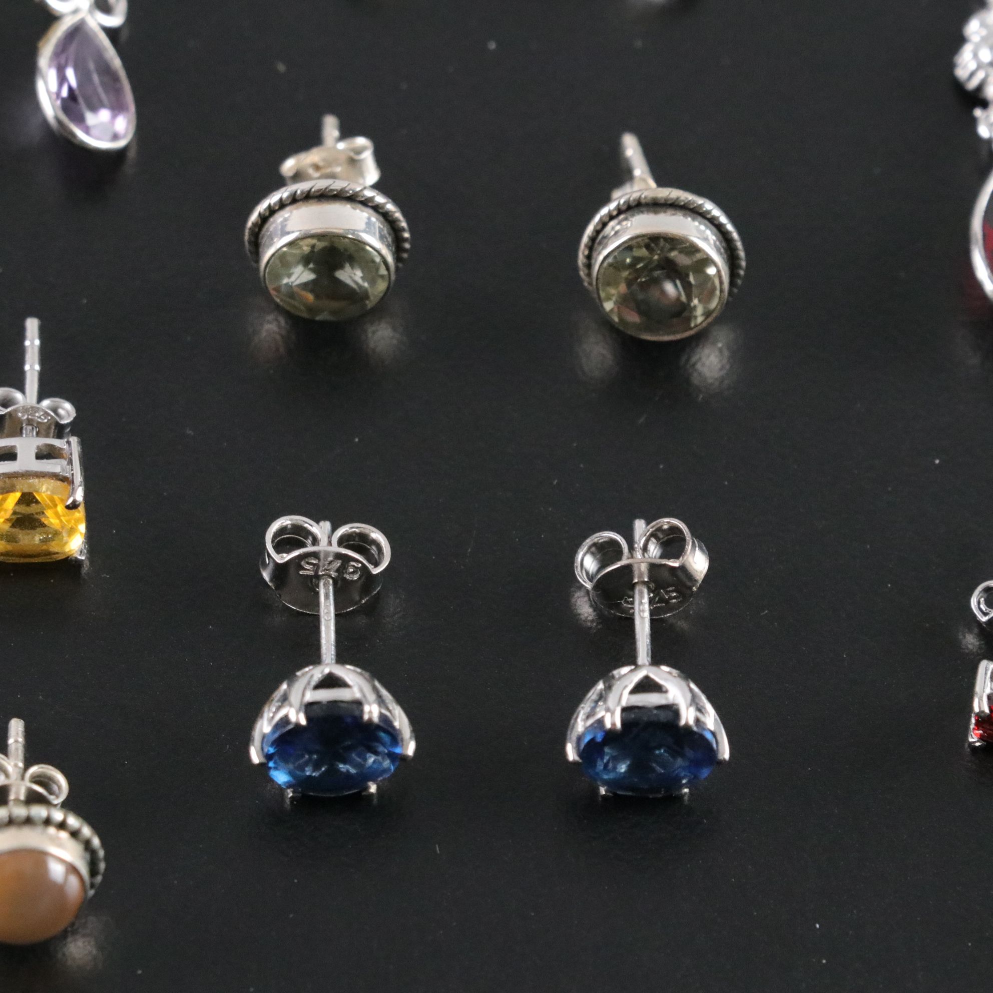 14 Assorted Sterling Silver Earrings