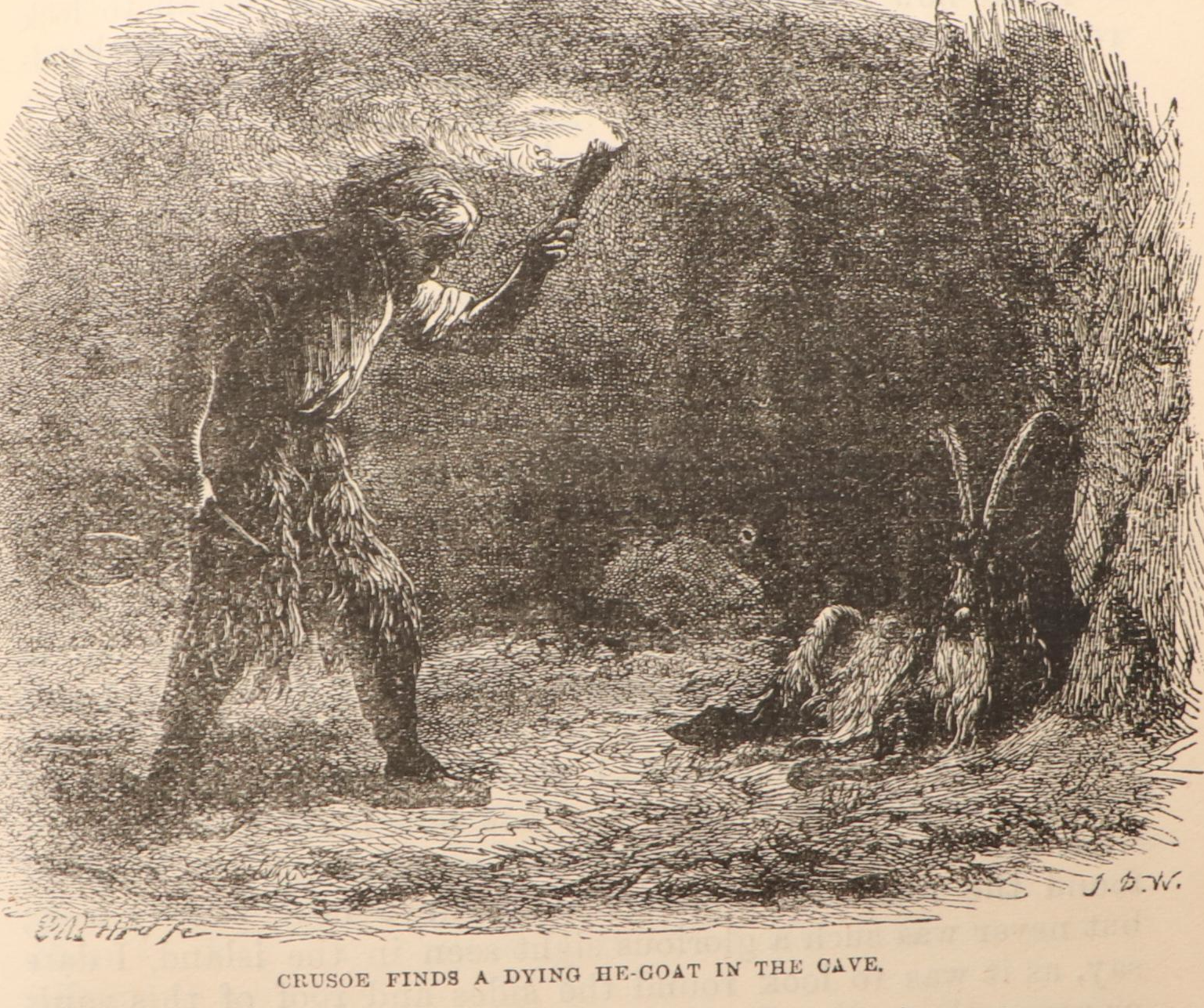 Illustrated "The Life and Adventures of Robinson Crusoe" by Daniel Defoe