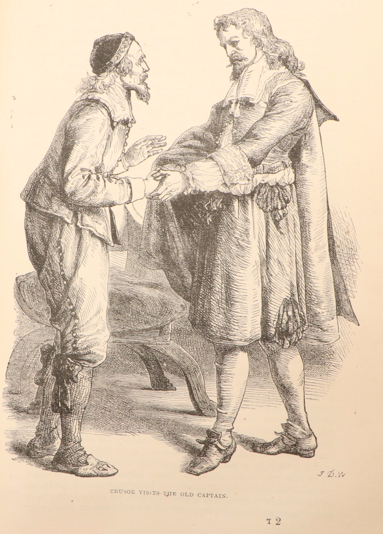 Illustrated "The Life and Adventures of Robinson Crusoe" by Daniel Defoe