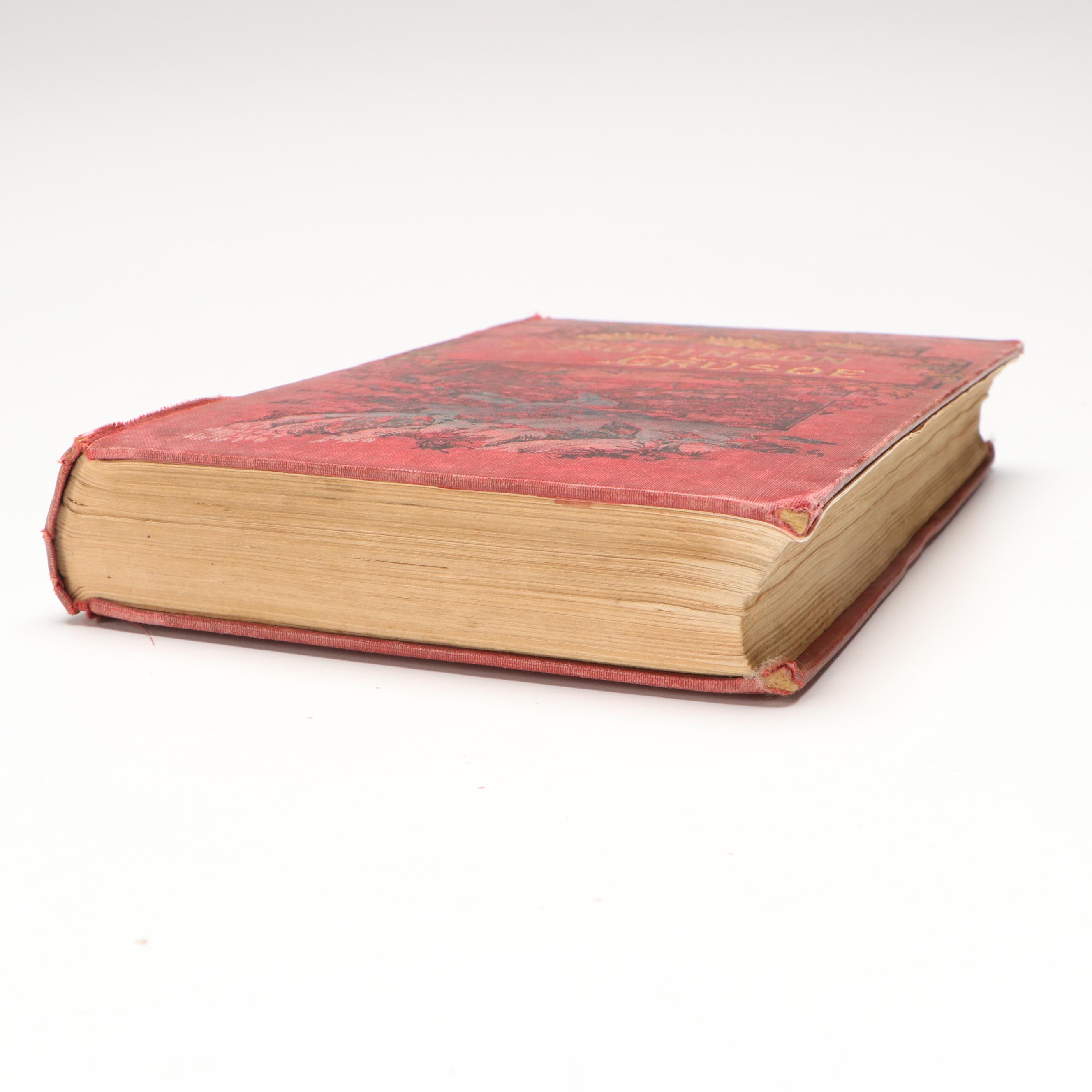 Illustrated "The Life and Adventures of Robinson Crusoe" by Daniel Defoe