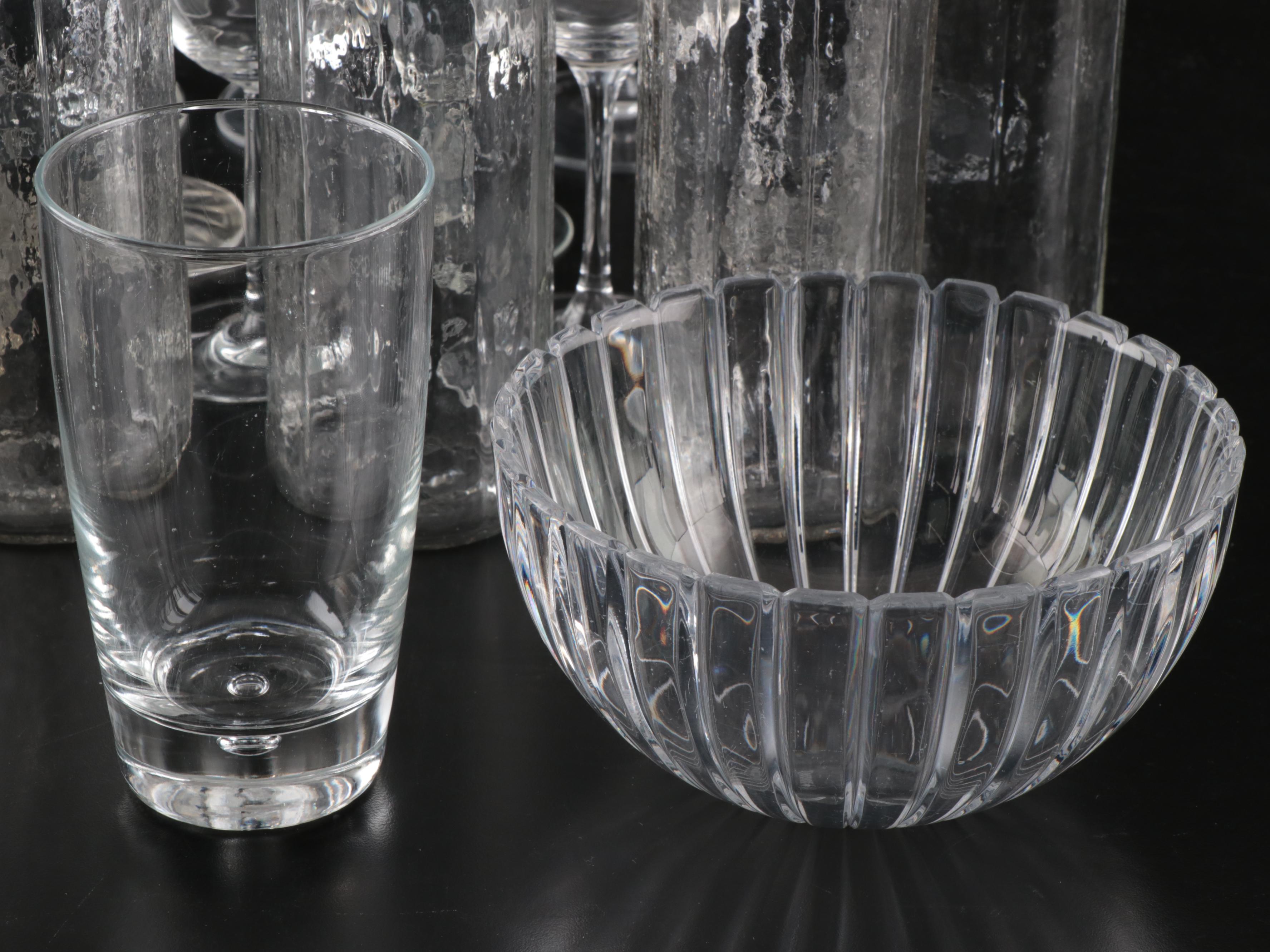 Tiffany Crystal Bowl, Marquis Waterford Crystal Wine Glasses, and More Drinkware