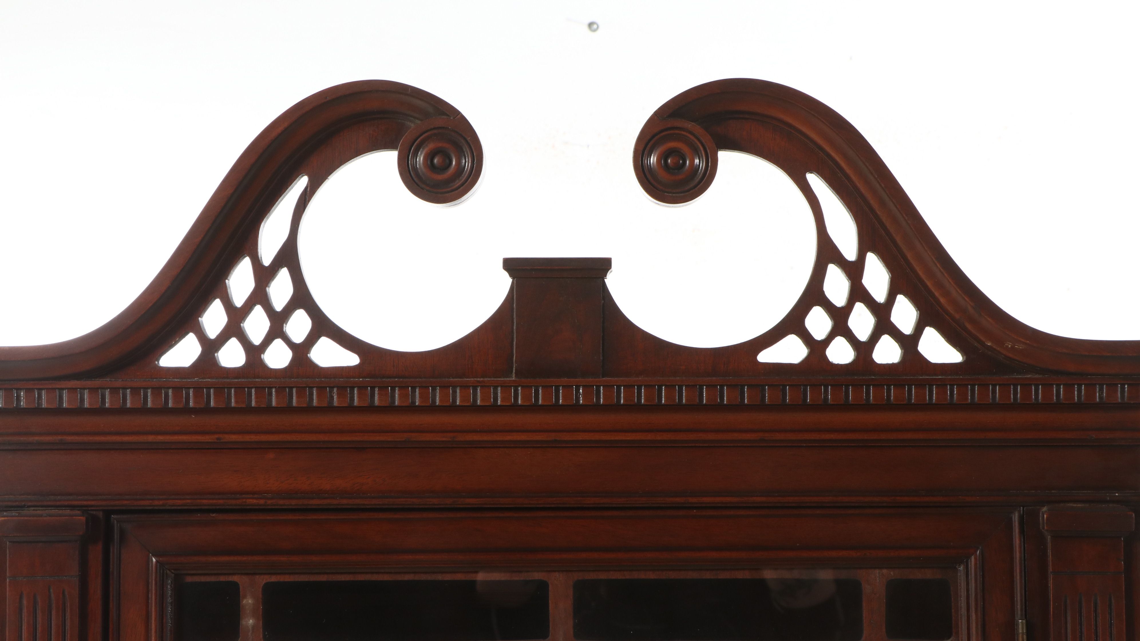 Chinese Chippendale Style Mahogany Corner Cabinet