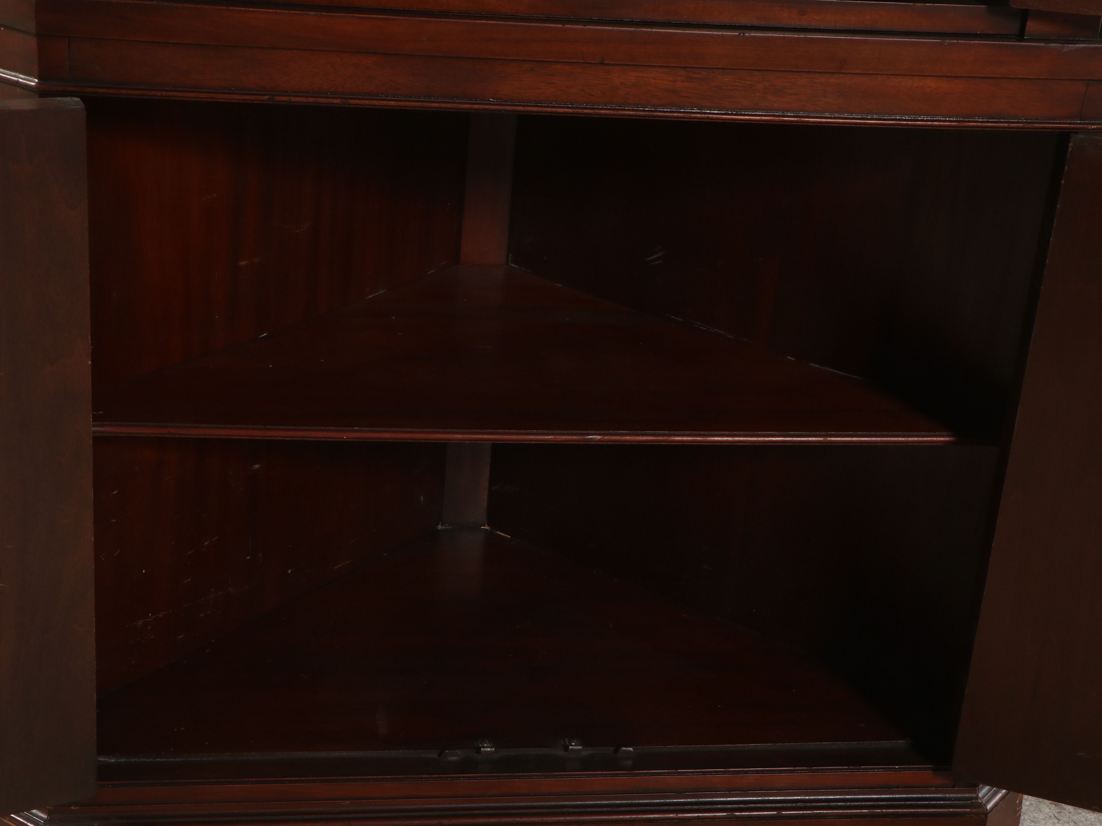 Chinese Chippendale Style Mahogany Corner Cabinet