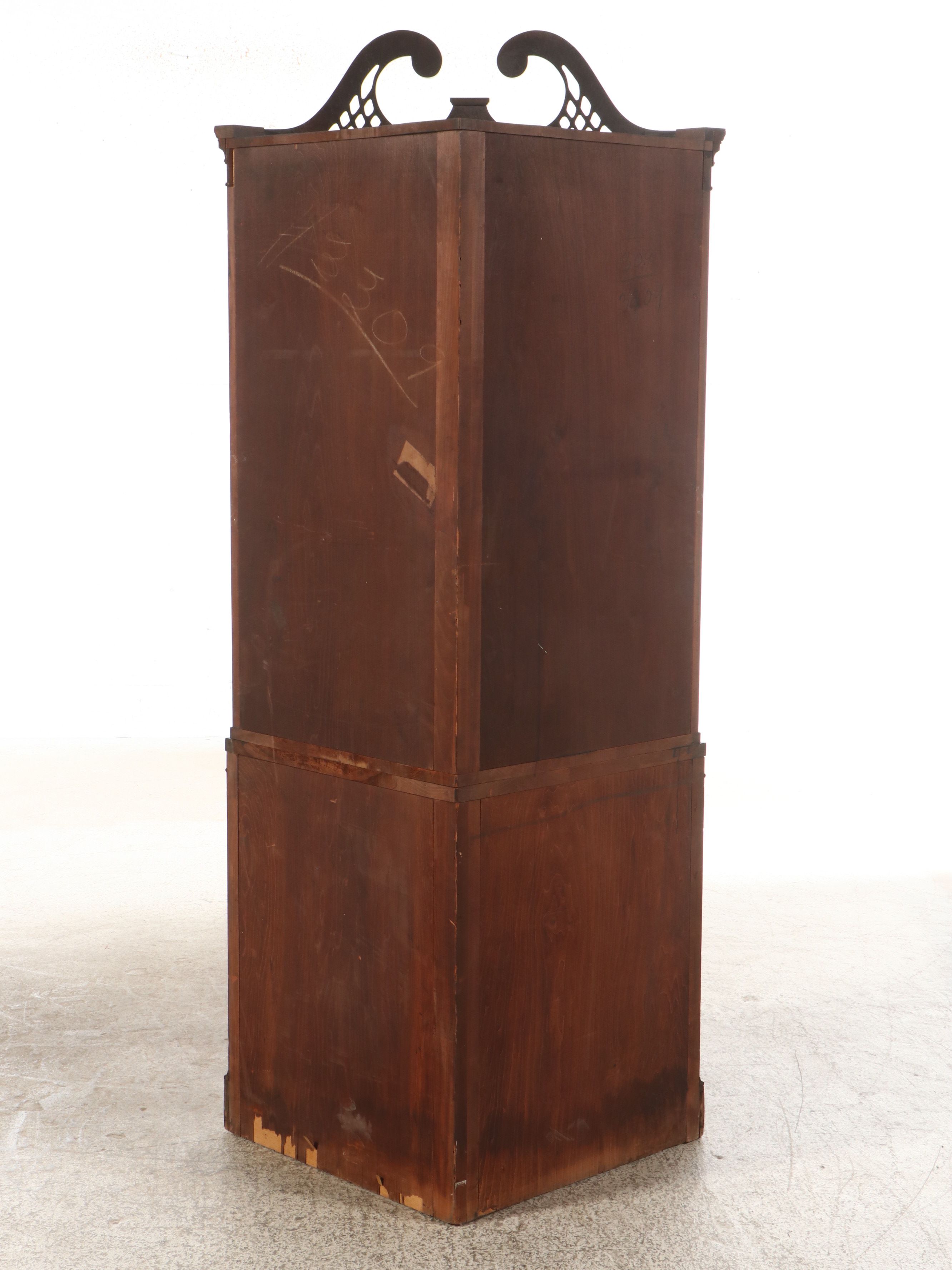 Chinese Chippendale Style Mahogany Corner Cabinet
