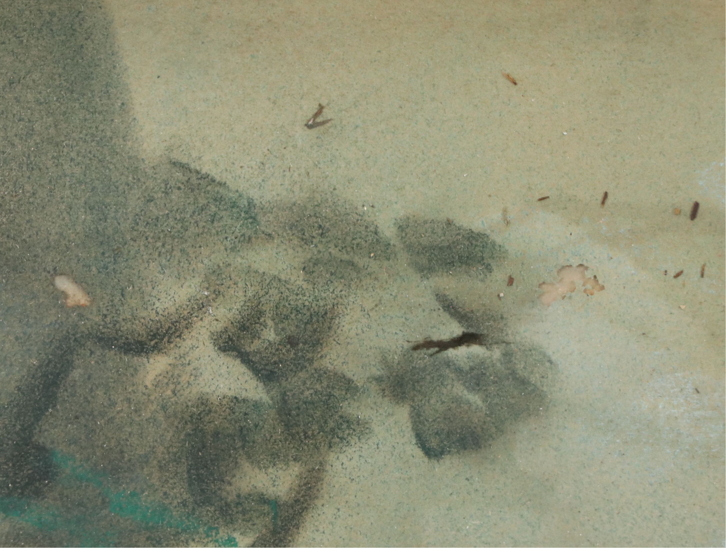 Portrait Chalk Pastel Drawing of Young Girl in Wooded Scene