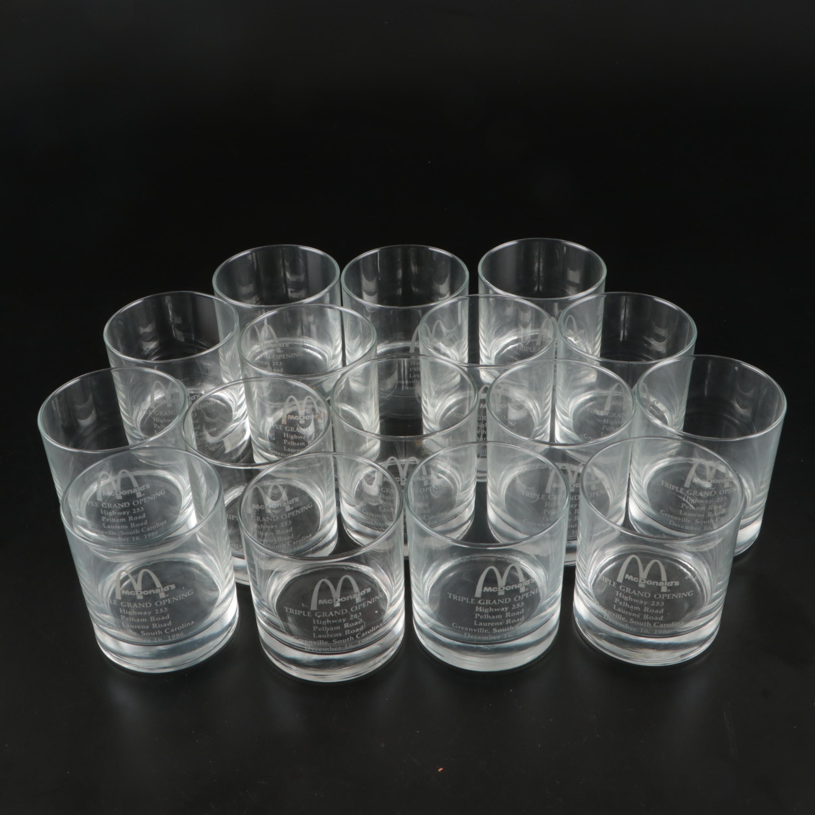 McDonald's Promotional Drinking Glasses and Glass Mugs