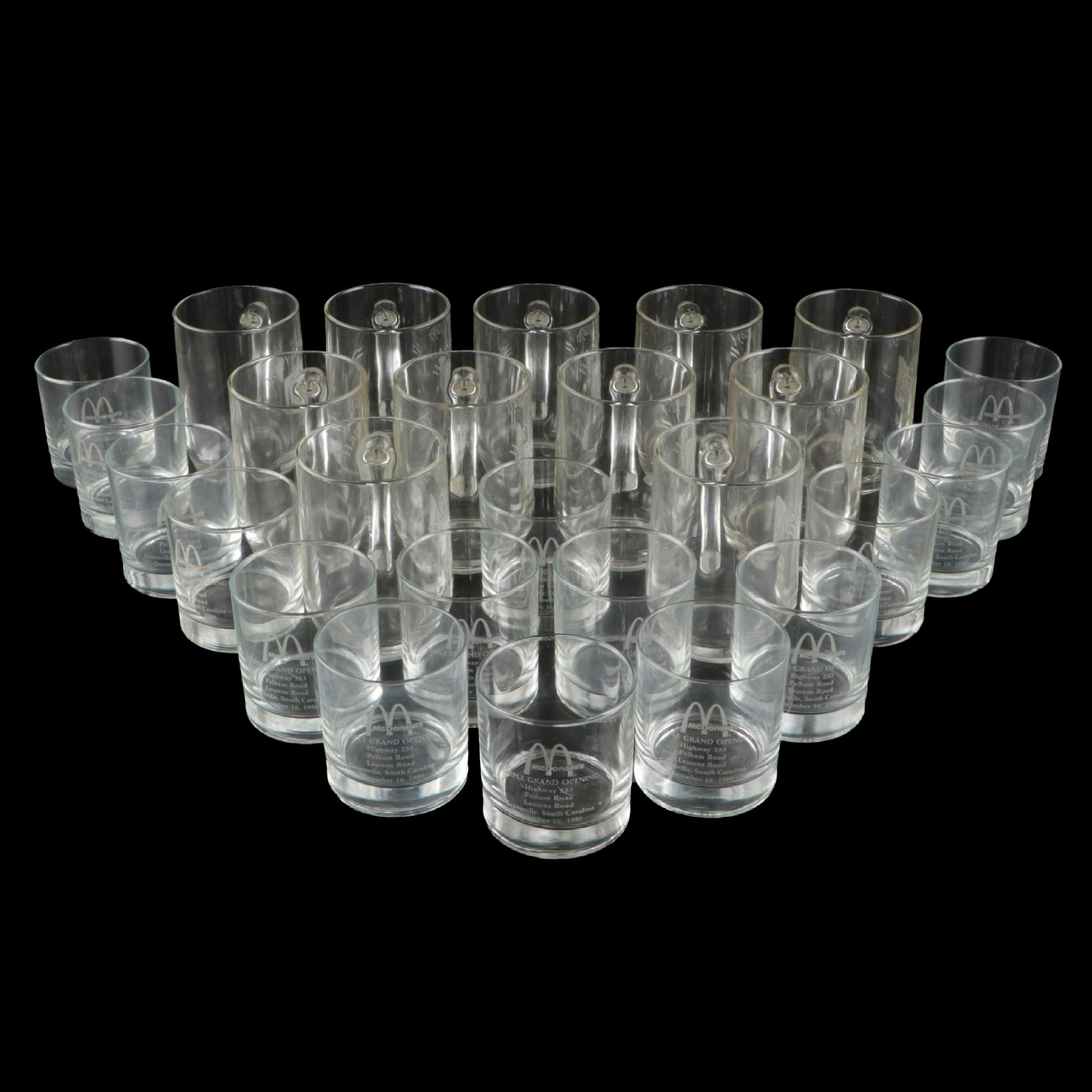 McDonald's Promotional Drinking Glasses and Glass Mugs